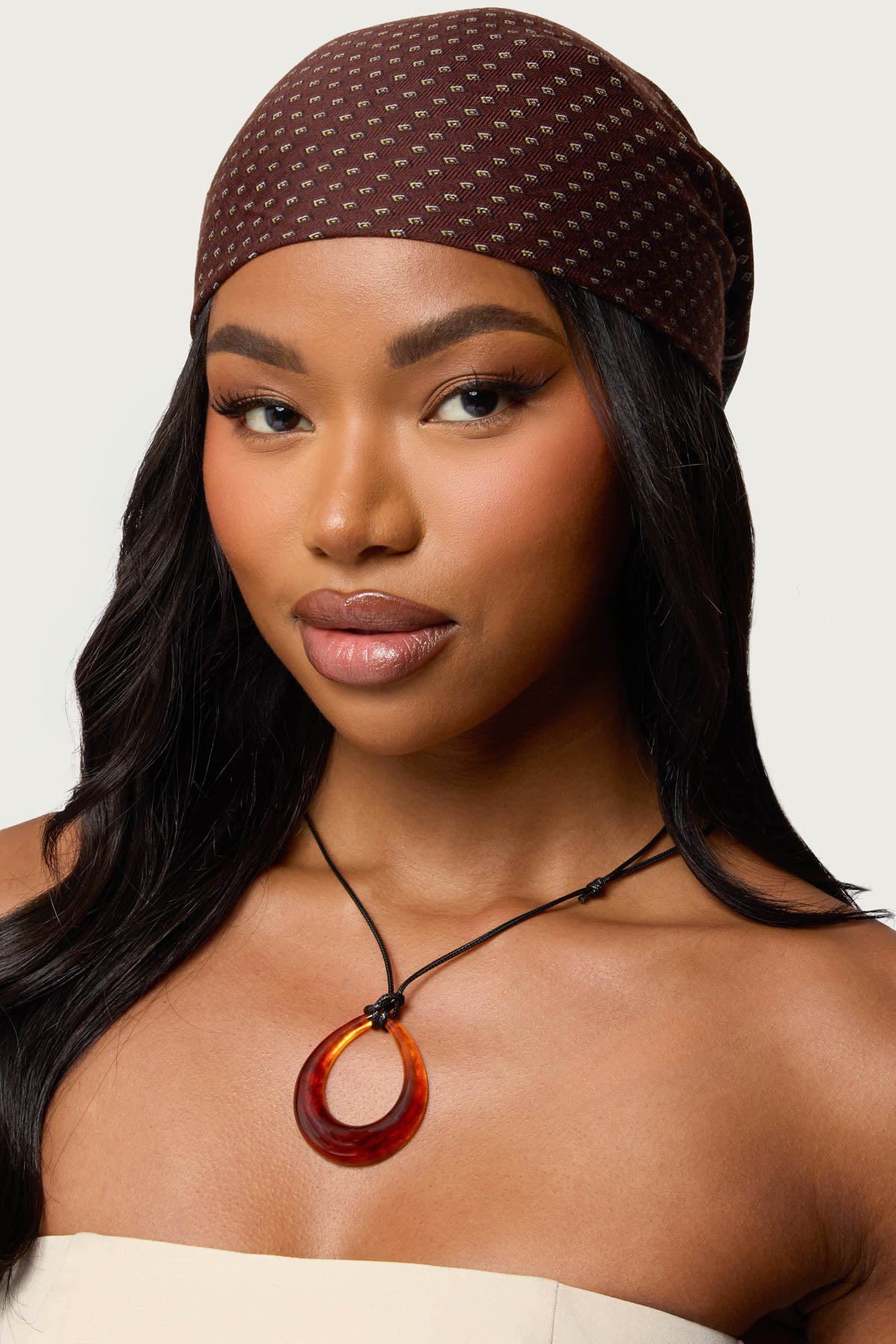 Oval Ring Cord Necklace-Milans Time