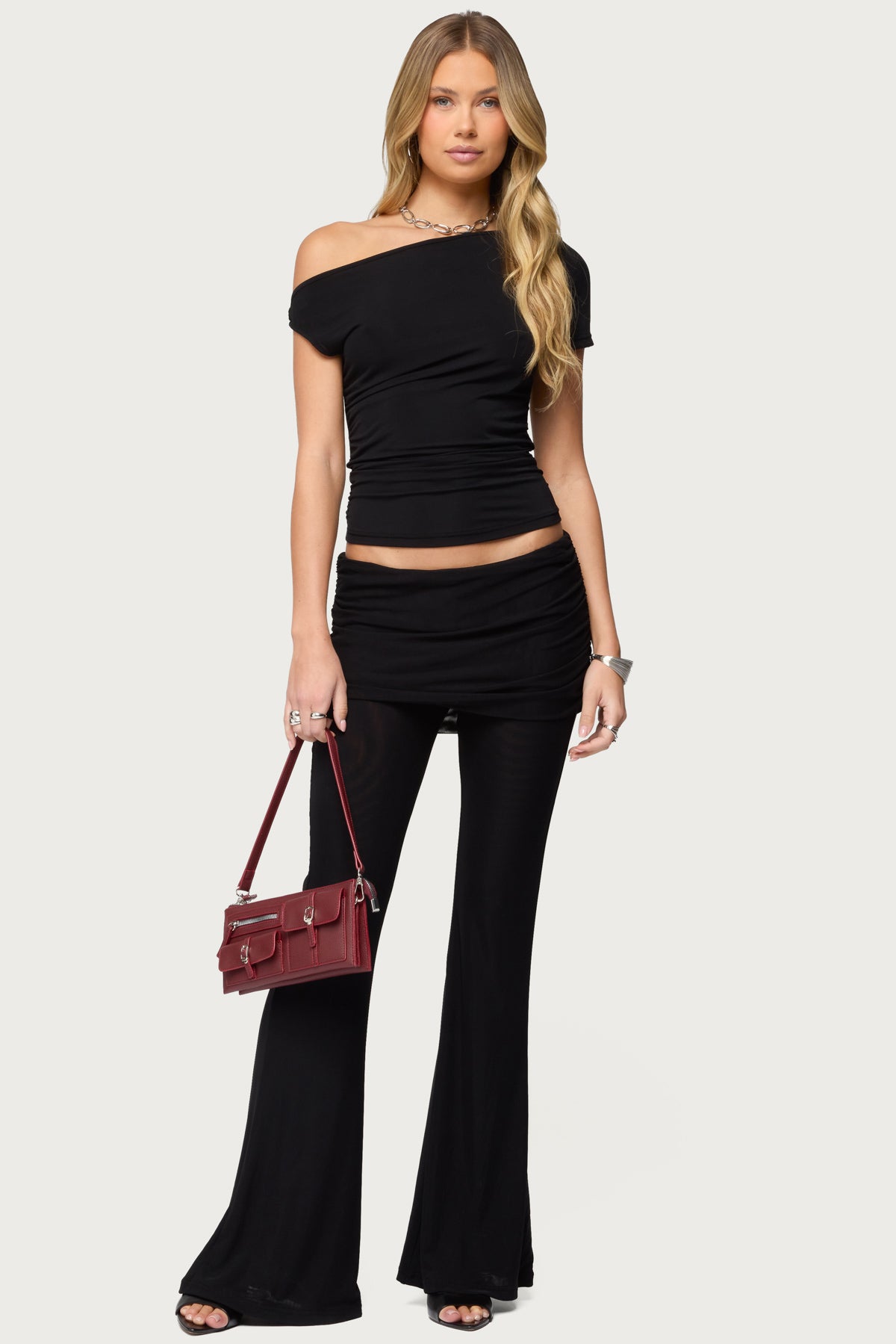 Halli Foldover Mini Skirt Pants-Milans Time