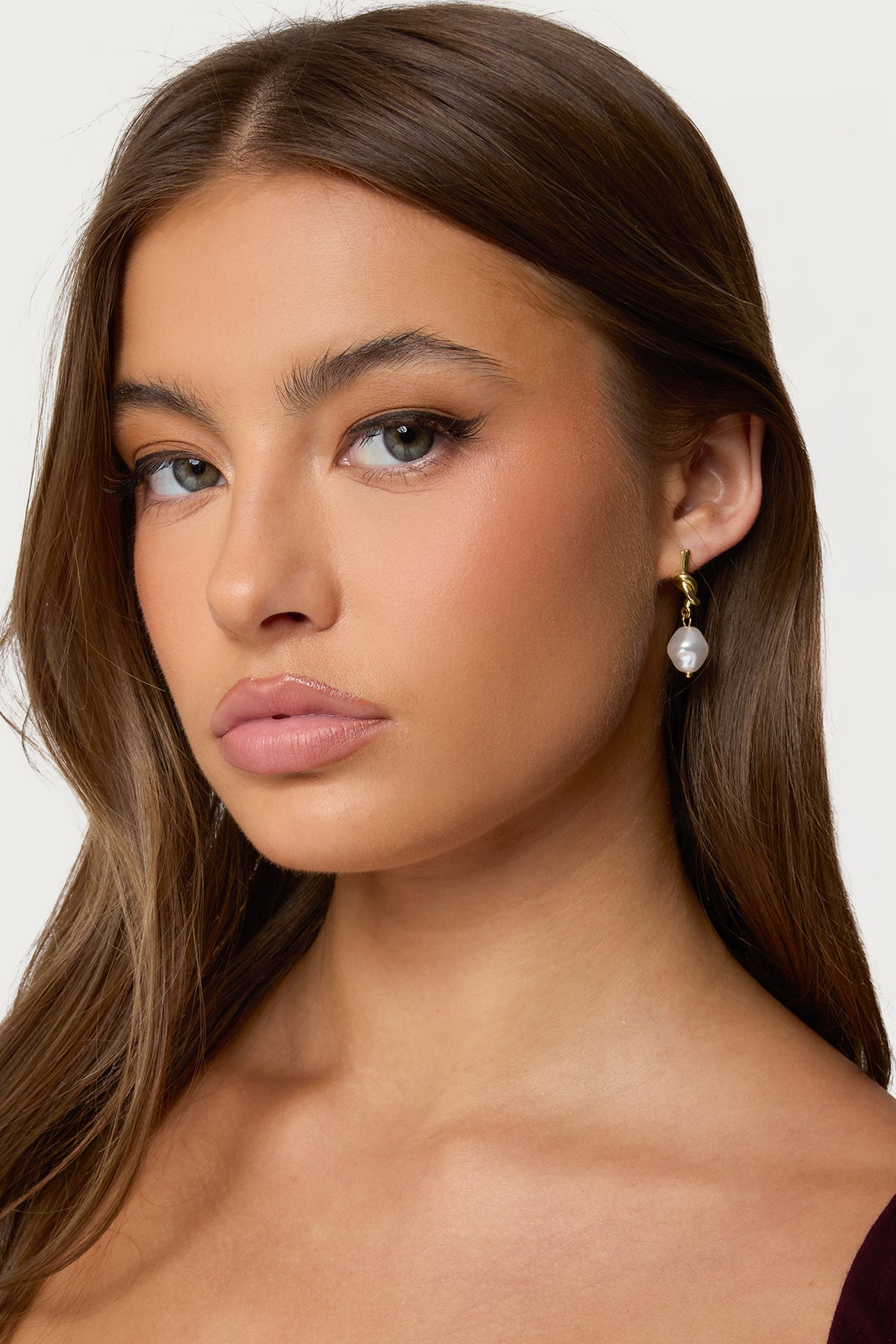 Knotted Pearl Charm Earrings-Milans Time