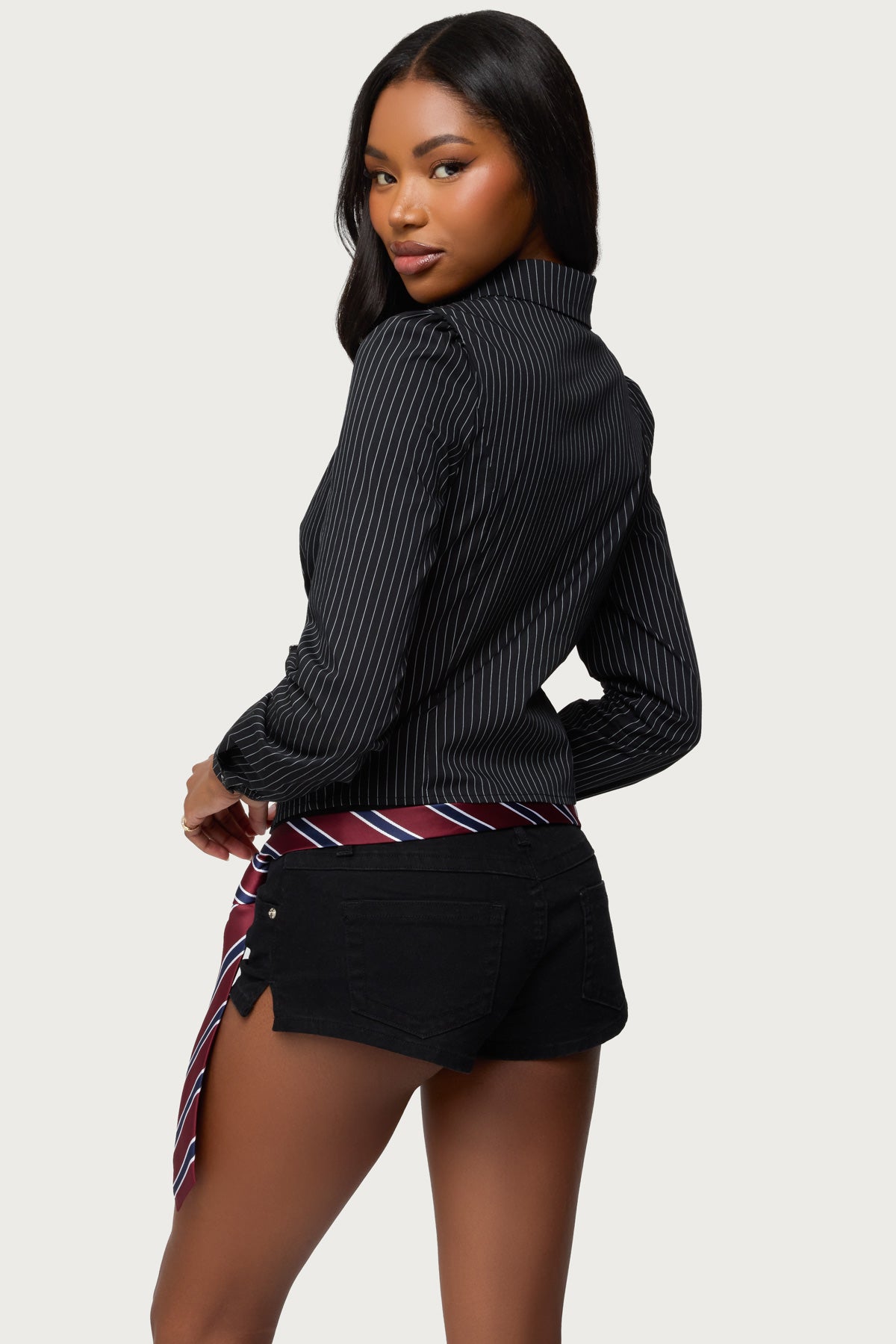 Tailored Pinstripe Button Up Shirt-Milans Time