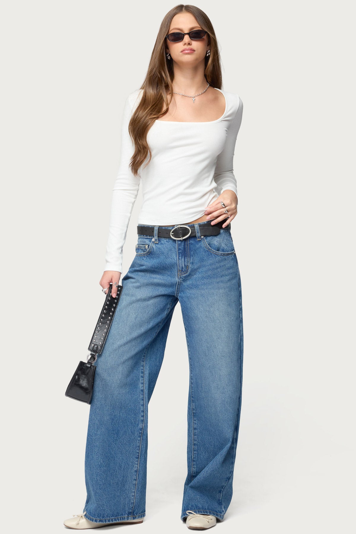 Zandra Square Neck Ribbed Top-Milans Time