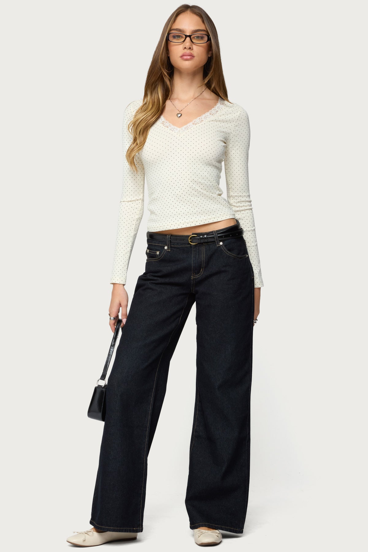 Morah Lacey Polka Dot Top-Milans Time