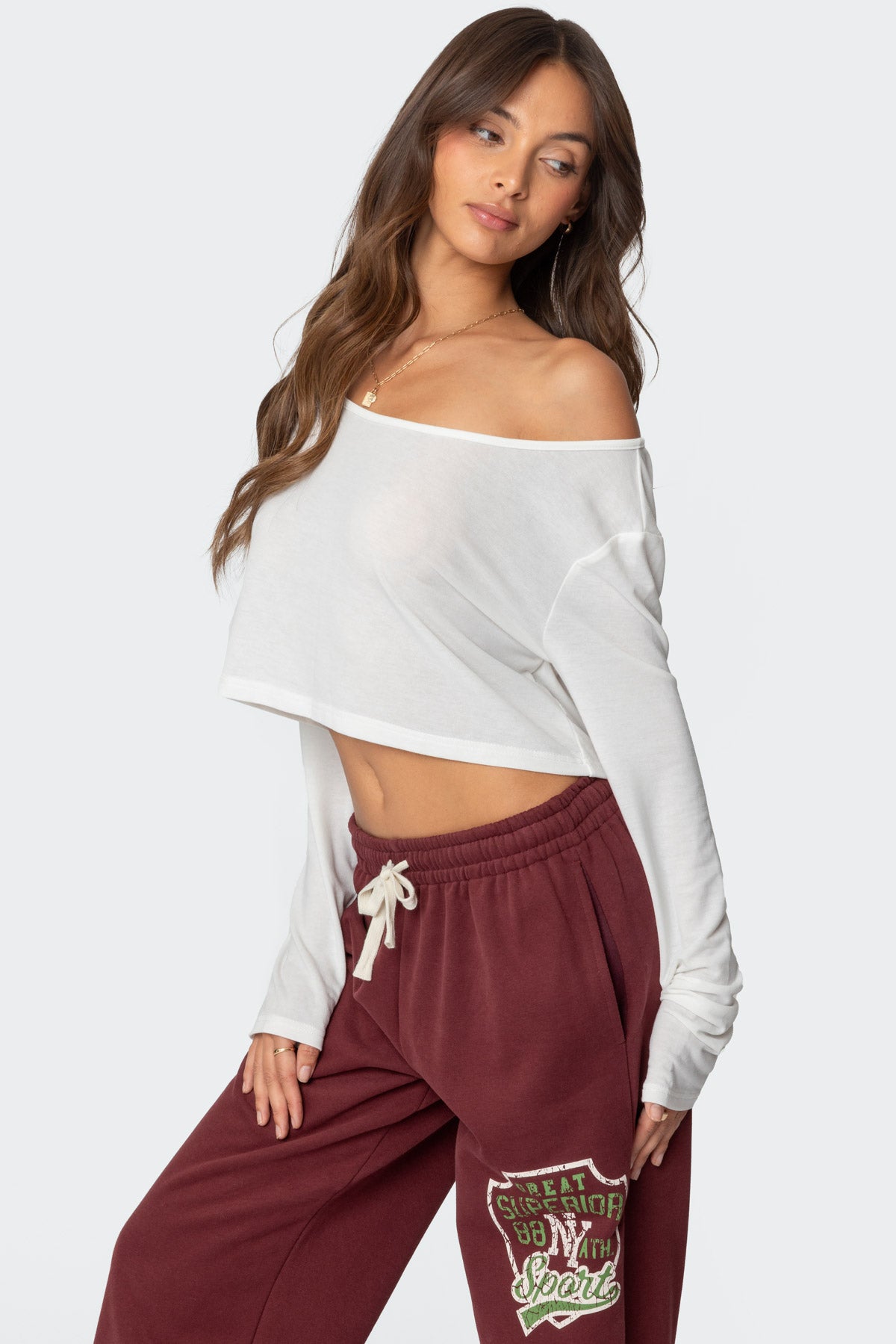 Cropped Off Shoulder Top-Milans Time