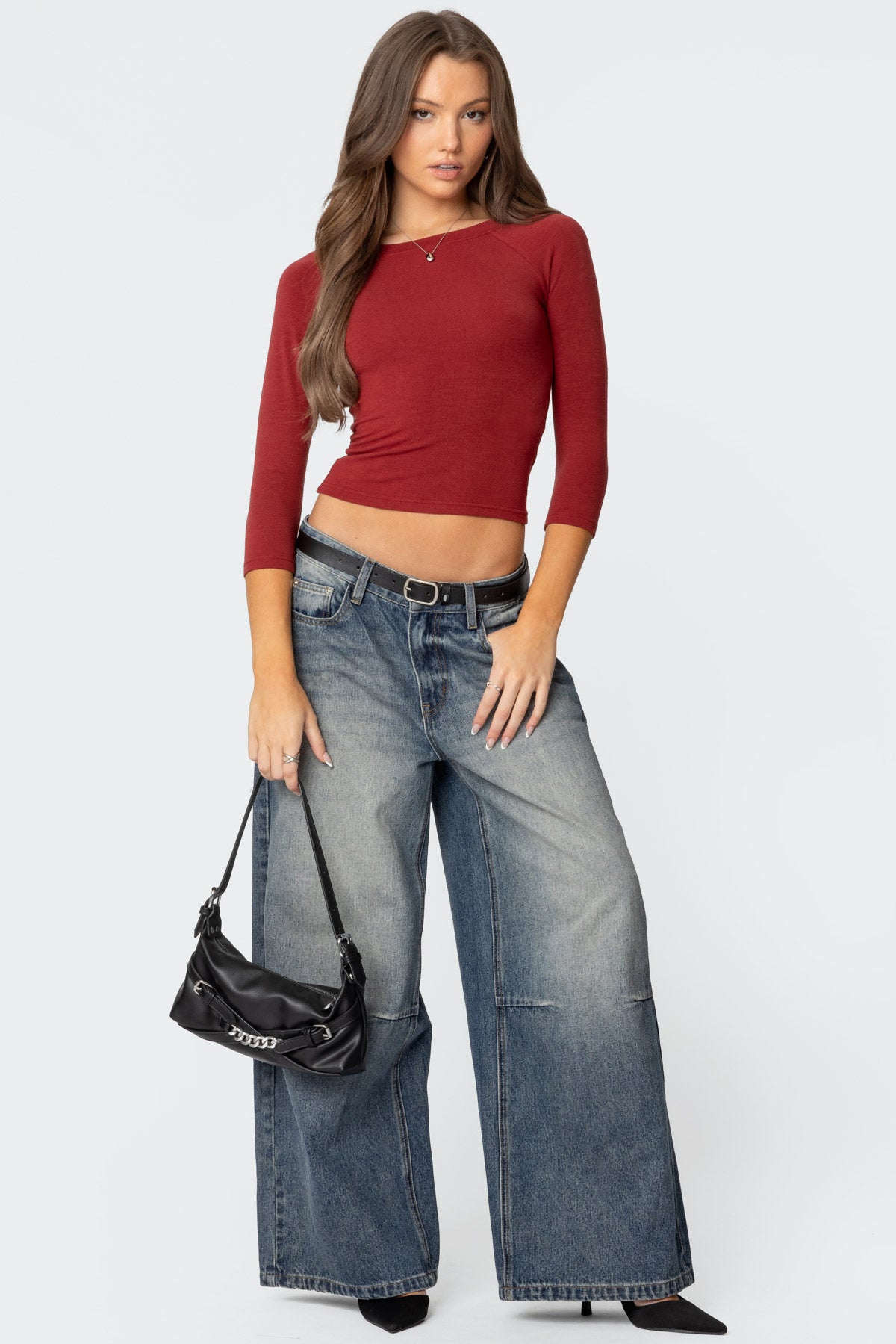 Mary Quarter Sleeve Wide Neck Top-Milans Time