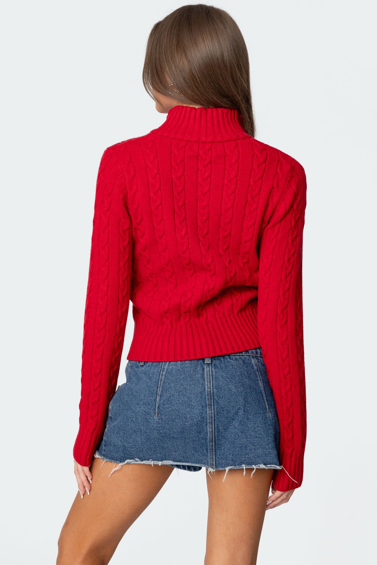 Ryn Zip Up Cable Knit Cardigan-Milans Time