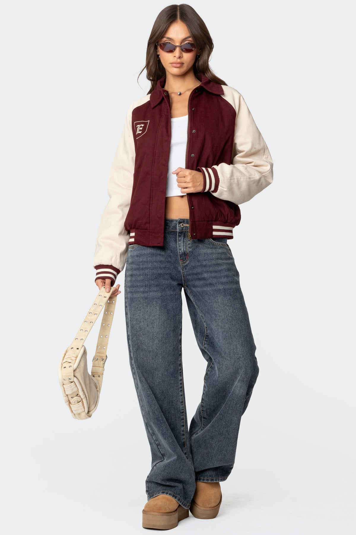 Varsity Oversized Bomber Jacket-Milans Time
