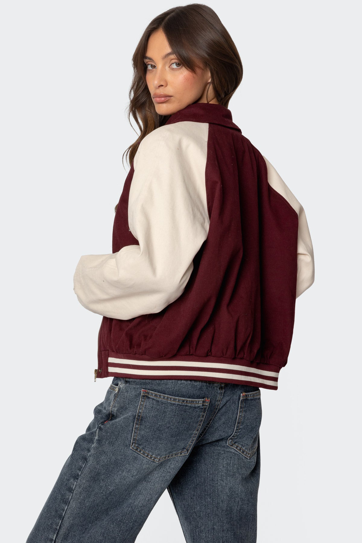 Varsity Oversized Bomber Jacket-Milans Time