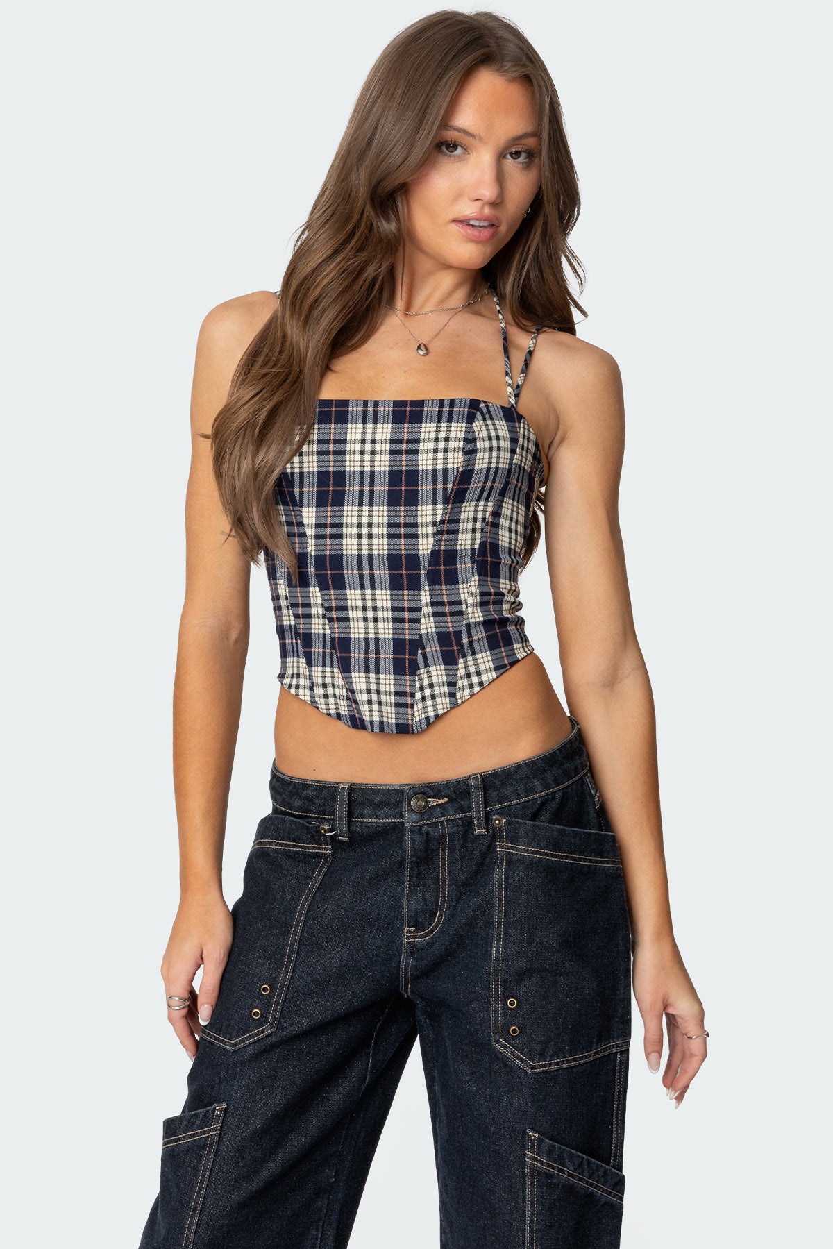 Leon Plaid Corset-Milans Time
