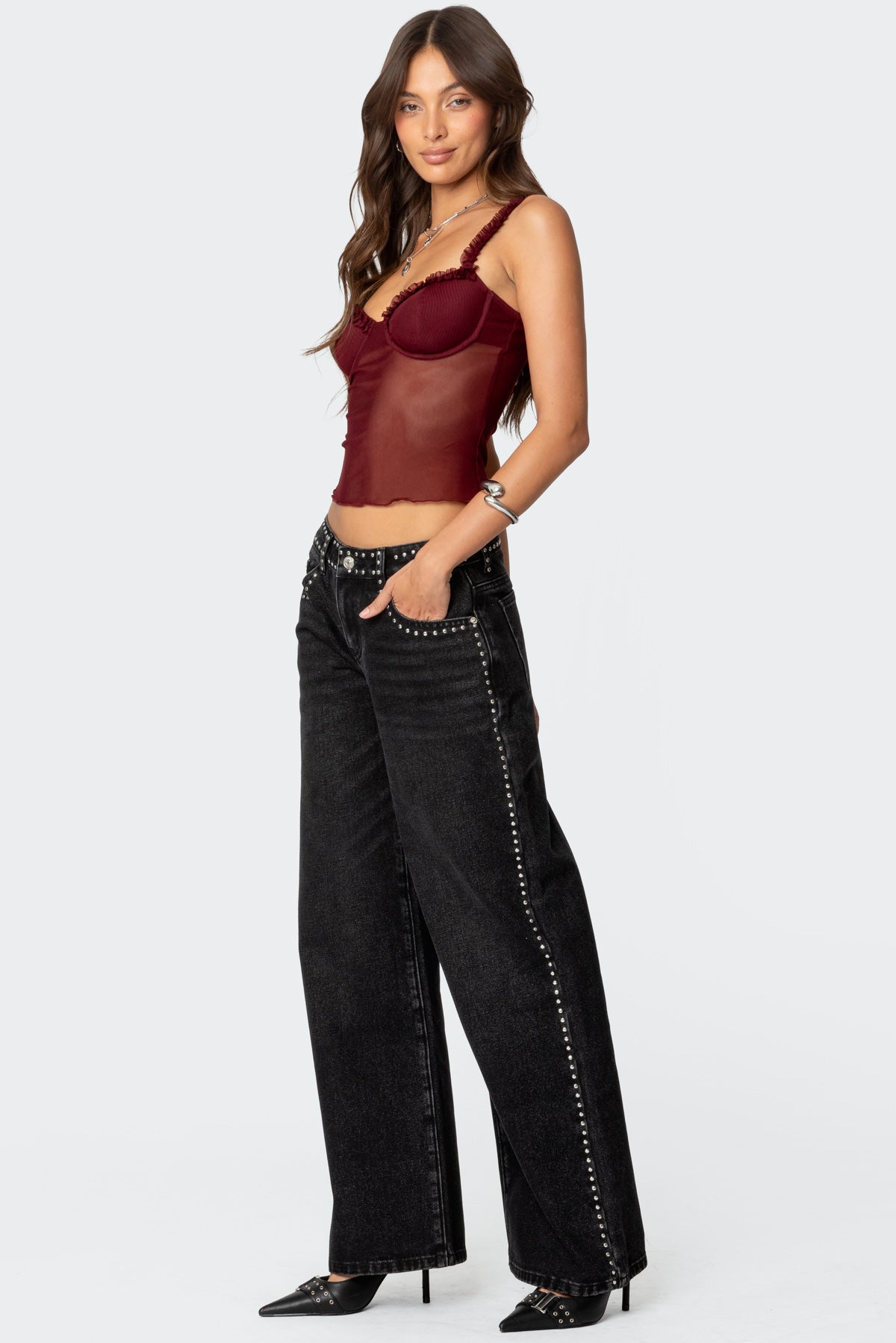 Mercy Sheer Mesh Bra Top-Milans Time