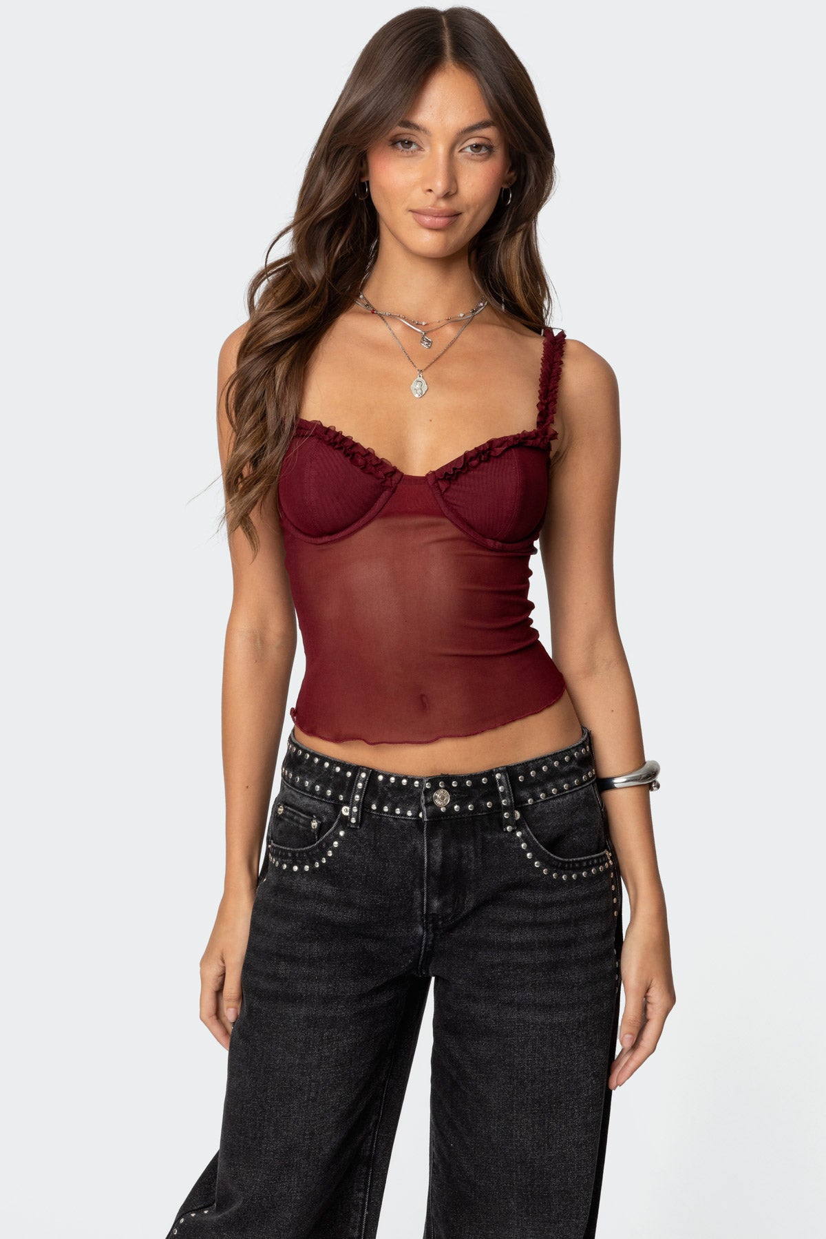 Mercy Sheer Mesh Bra Top-Milans Time