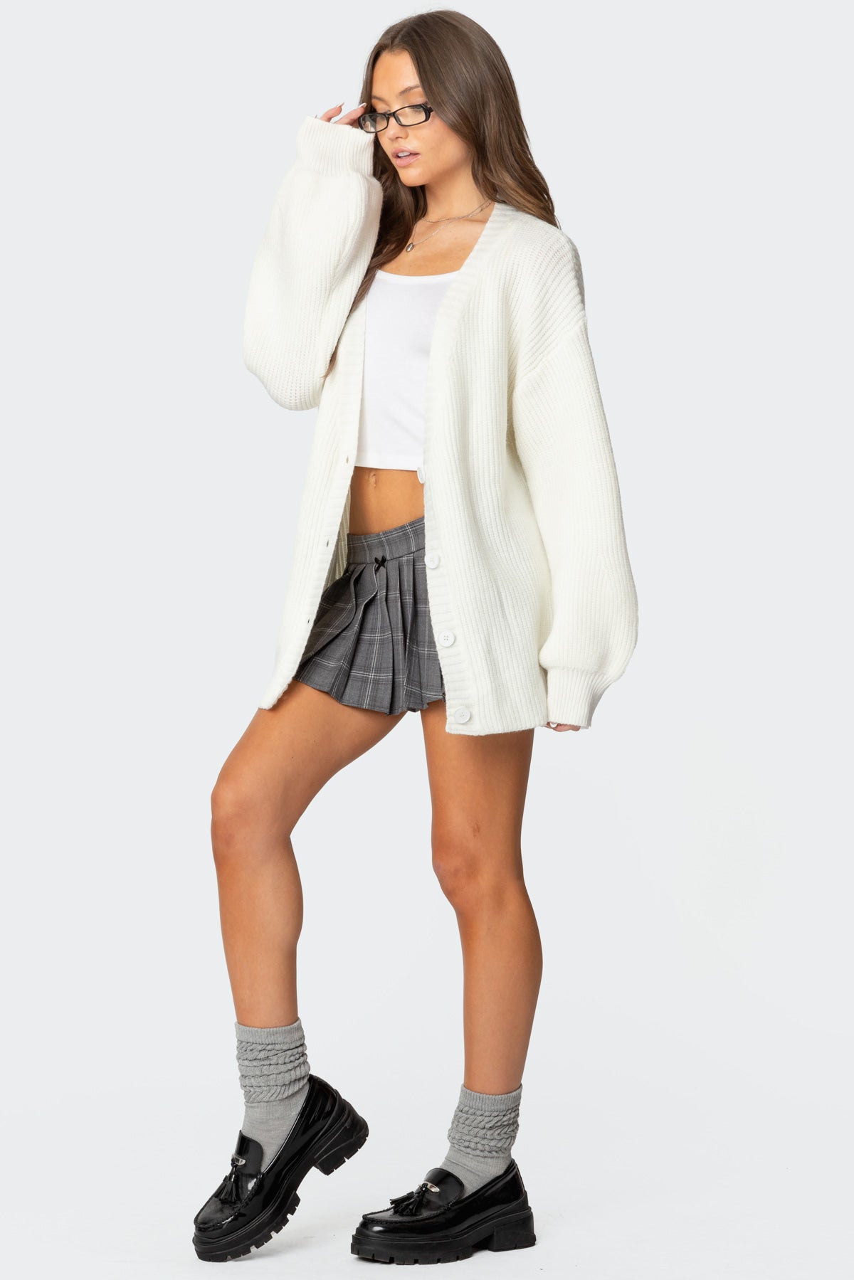 Mathilde Oversized V Neck Cardigan-Milans Time