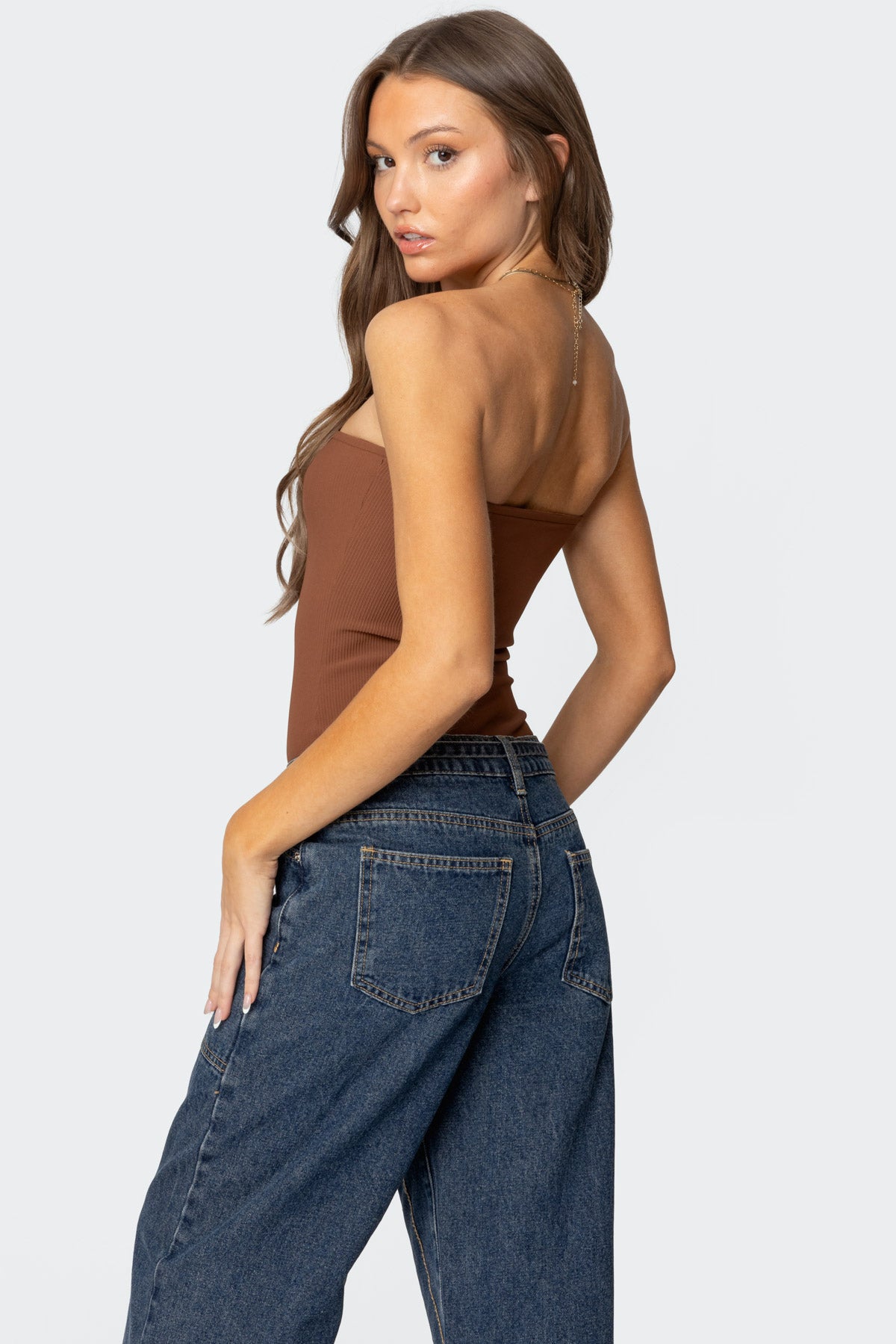 Loren Strapless Ribbed Bodysuit-Milans Time