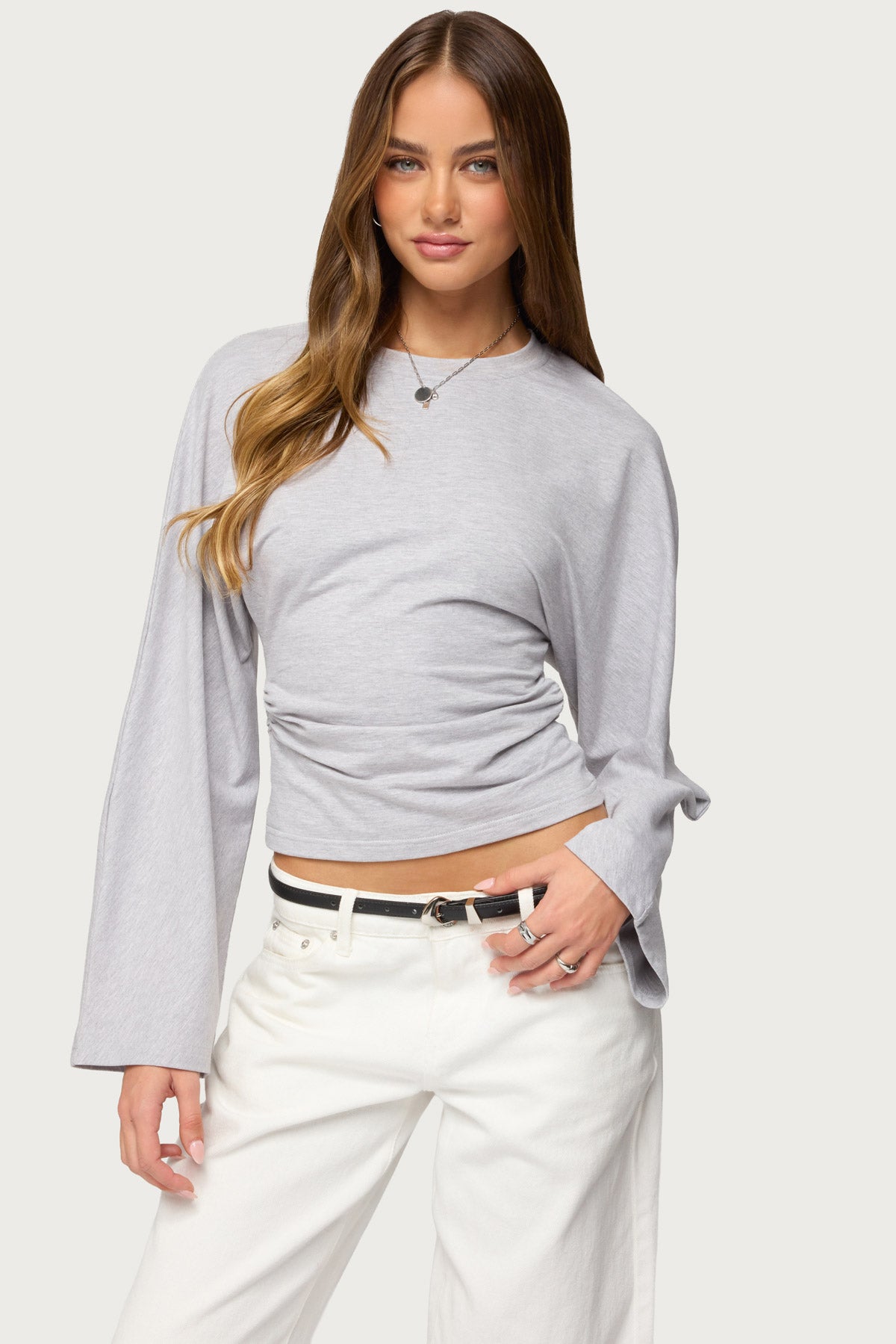 Charlisa Cinched Waist Top-Milans Time