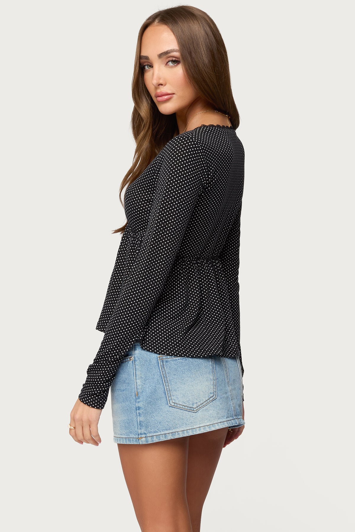 Kenzie Long Sleeve Babydoll Top-Milans Time