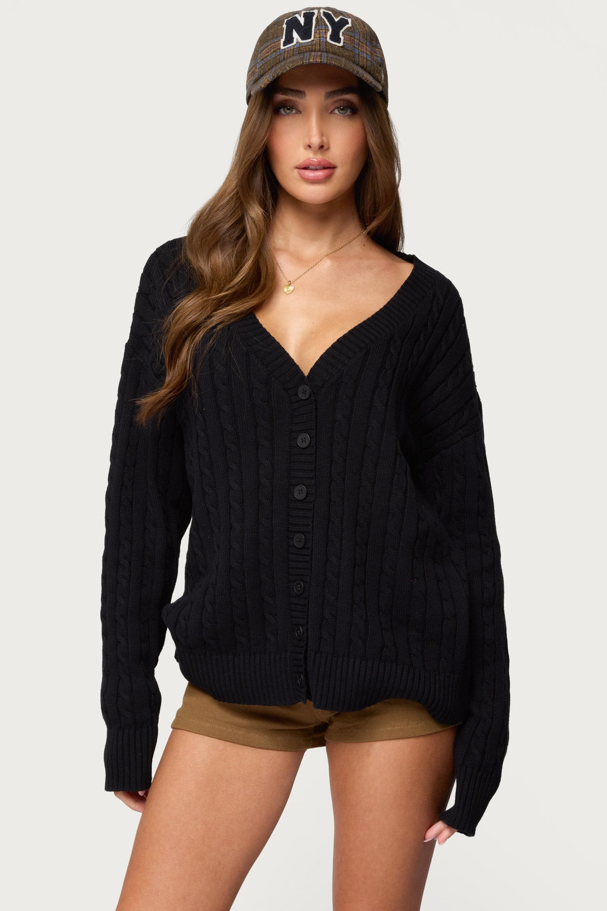 Francine Oversized V Neck Cardigan-Milans Time
