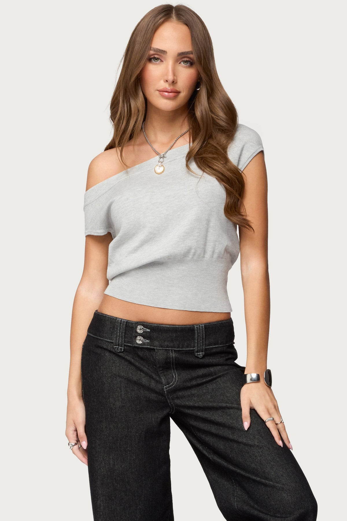 Michaela Off Shoulder Knit Top-Milans Time