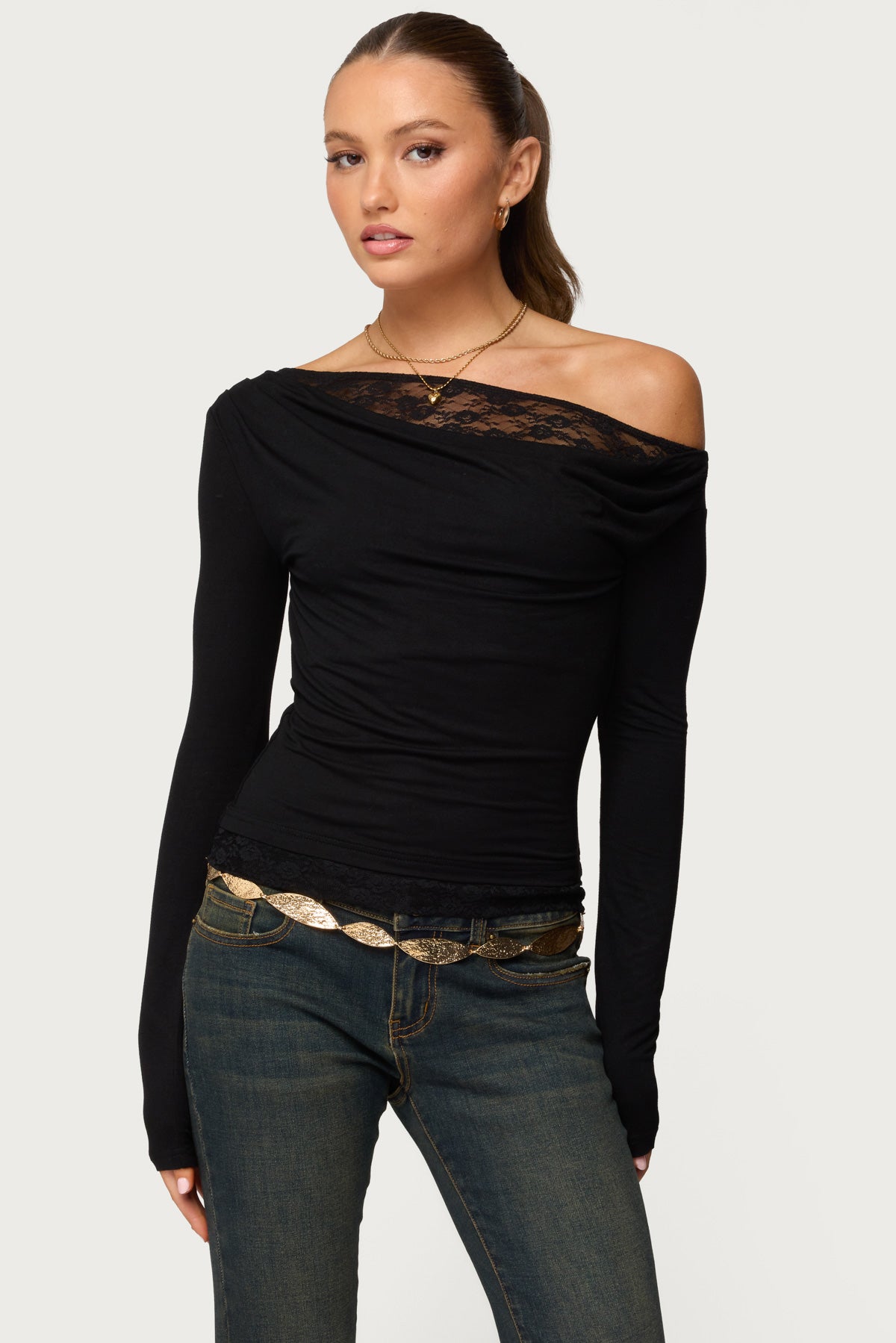 Layered Lacey Off Shoulder Top-Milans Time