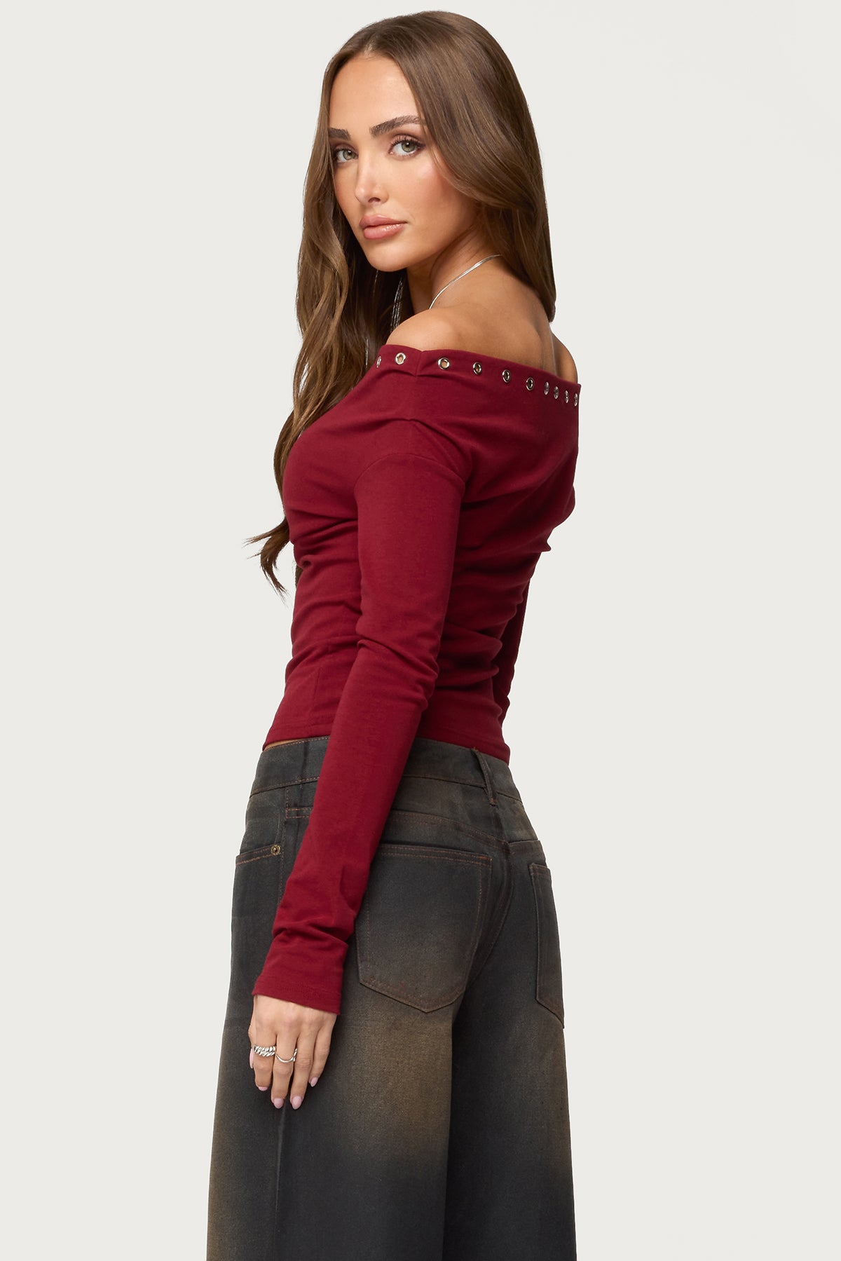 Rebekka Grommet Off Shoulder Top-Milans Time