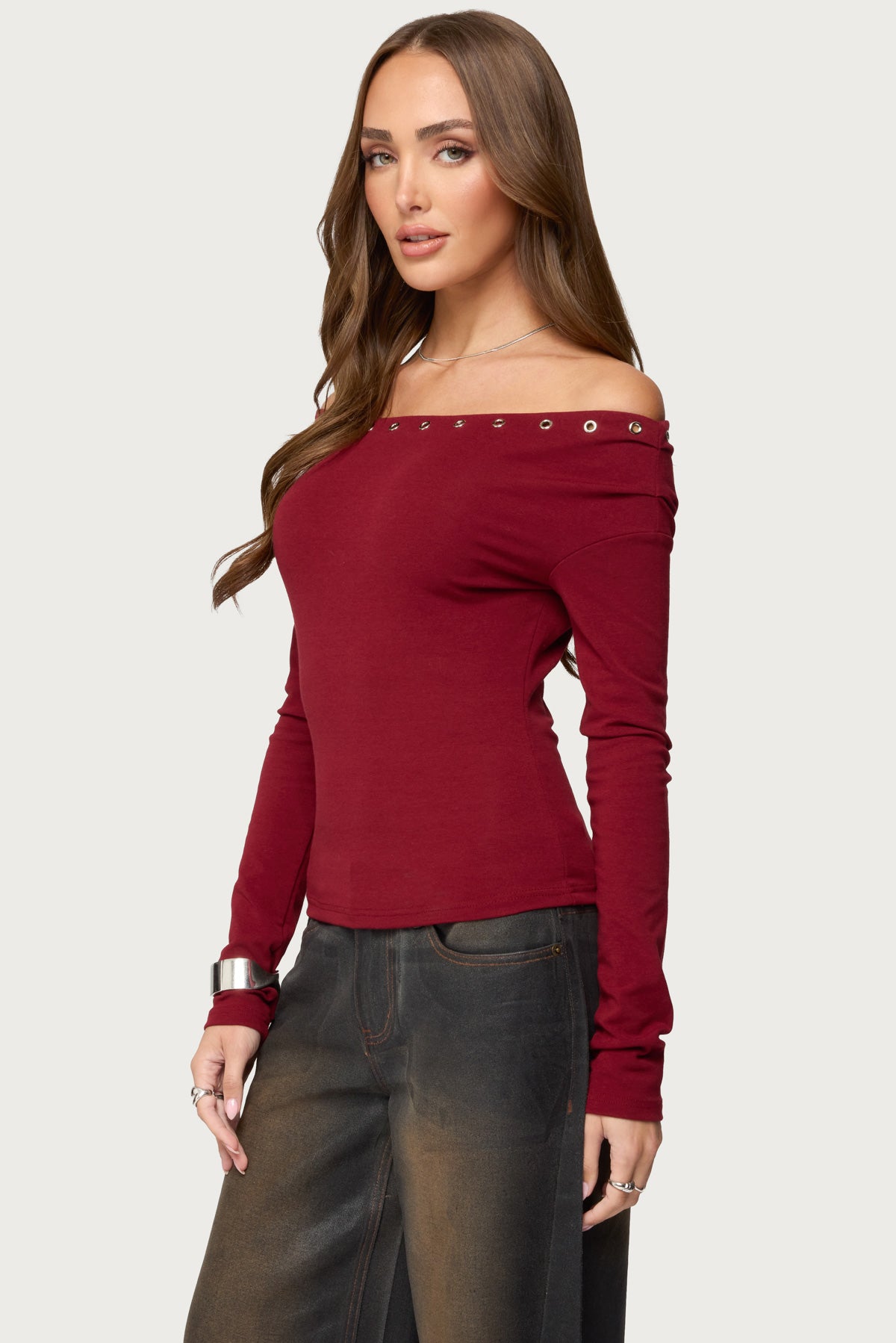 Rebekka Grommet Off Shoulder Top-Milans Time