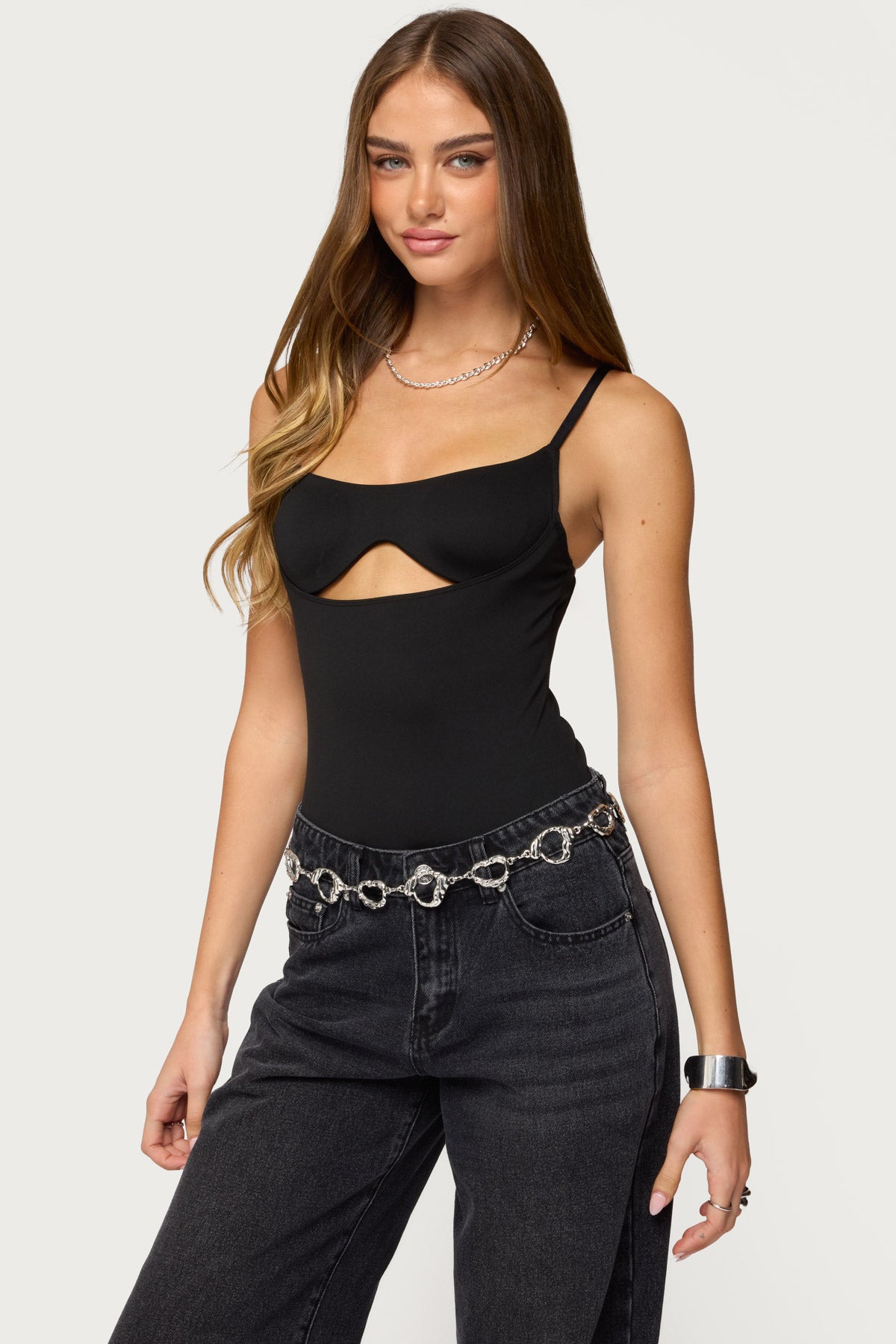 Shulah Cutout Cupped Bodysuit-Milans Time