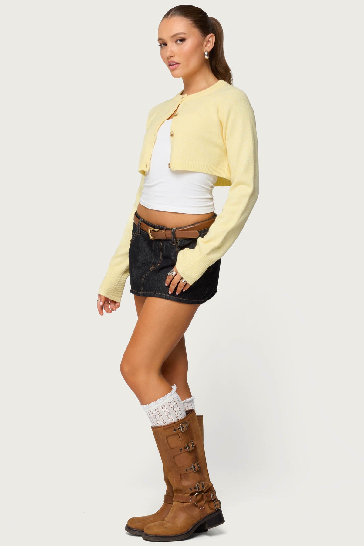 Morgynne Cropped Knit Cardigan-Milans Time