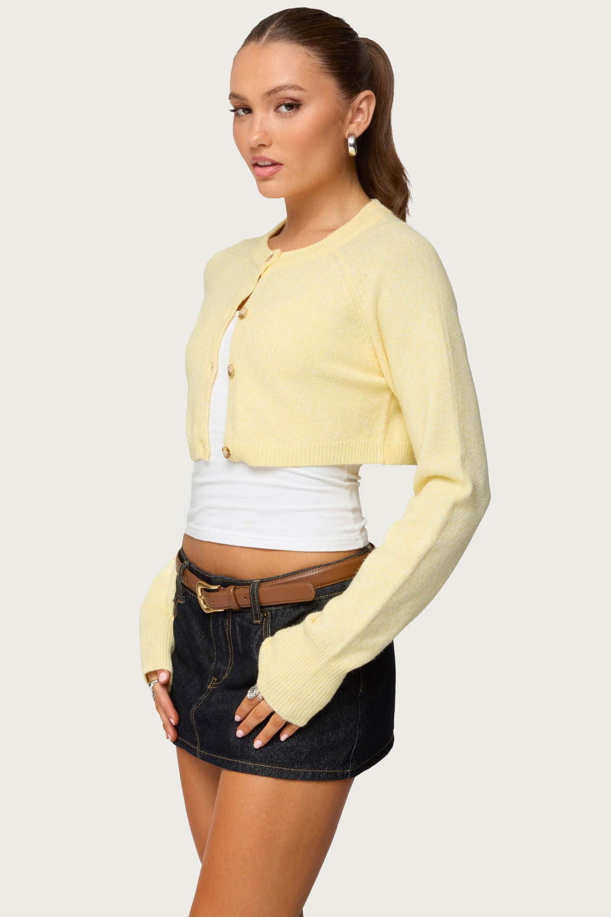 Morgynne Cropped Knit Cardigan-Milans Time