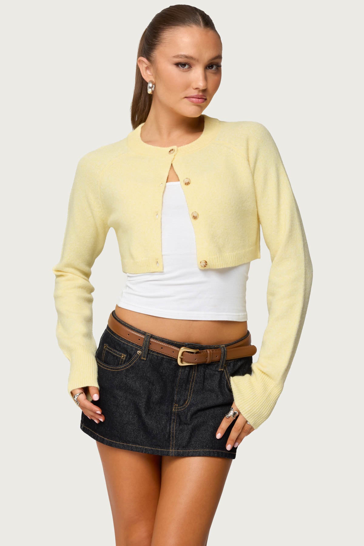 Morgynne Cropped Knit Cardigan-Milans Time