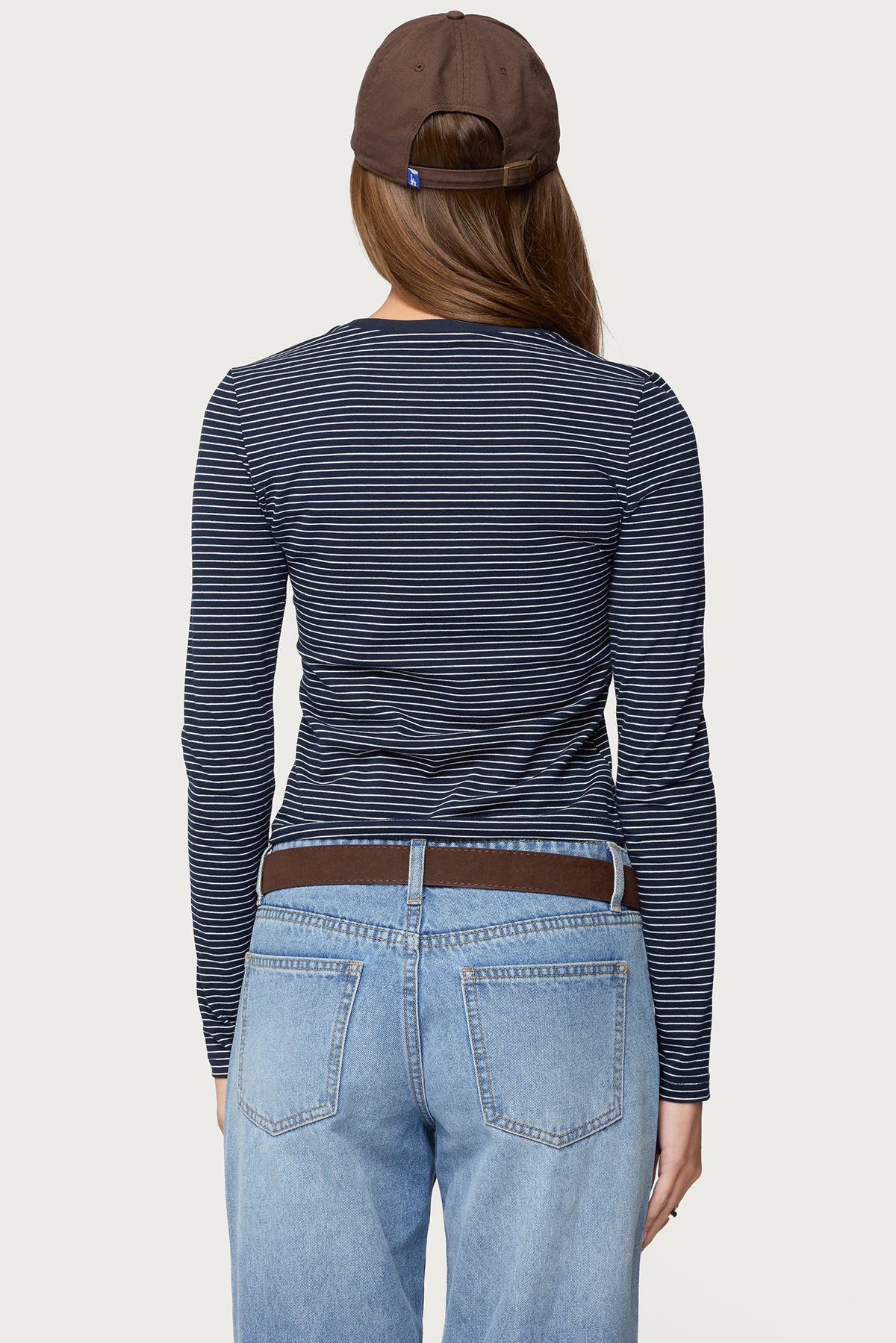 Brianna Striped Long Sleeve T Shirt-Milans Time