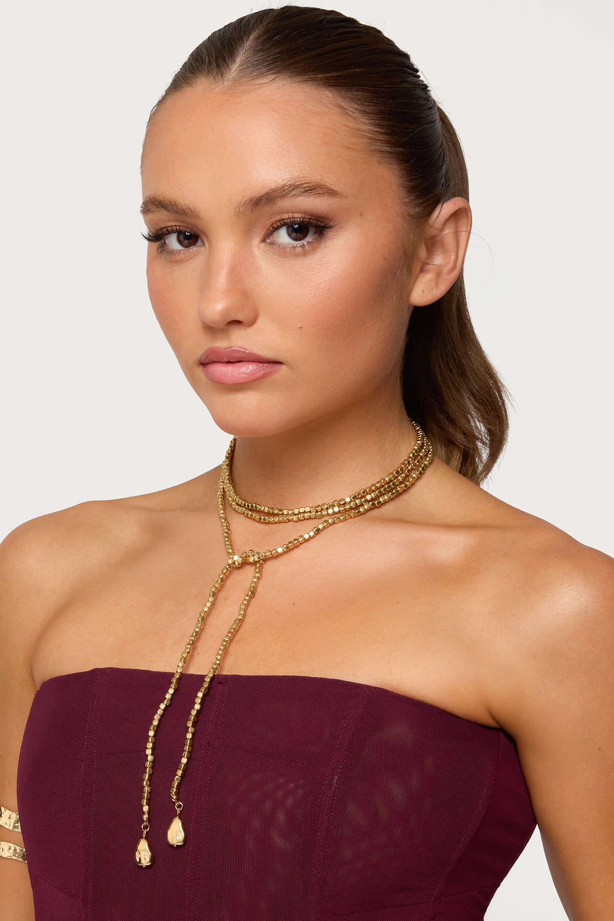 Wrap Around Beaded Necklace-Milans Time