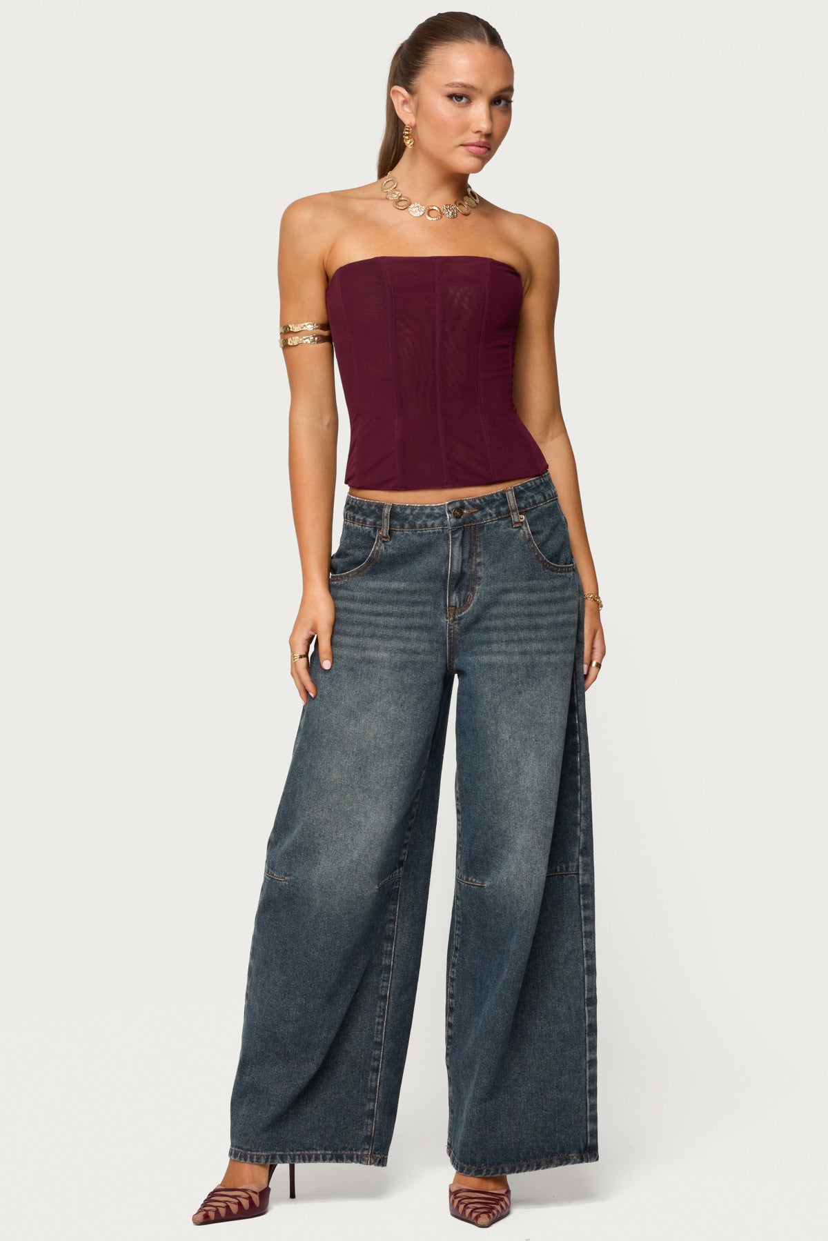 Reed Sheer Mesh Corset-Milans Time