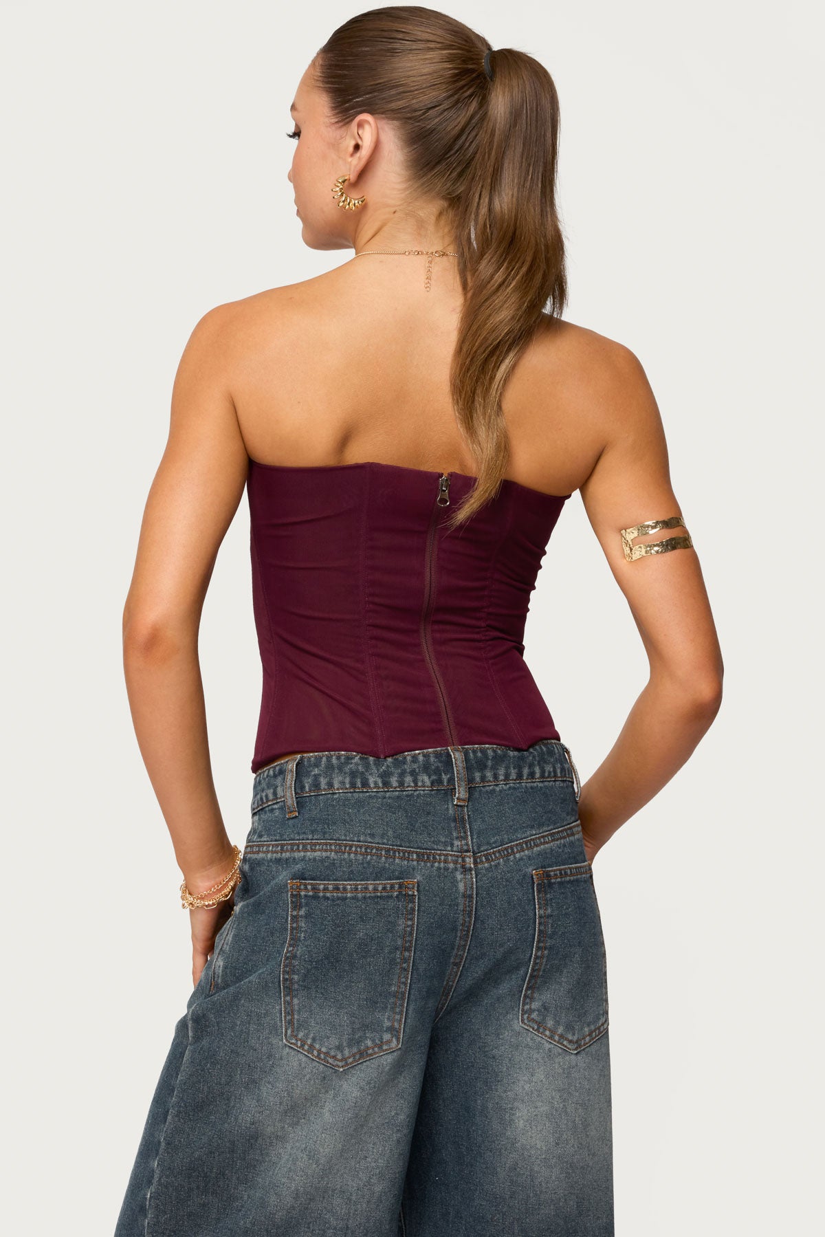 Reed Sheer Mesh Corset-Milans Time