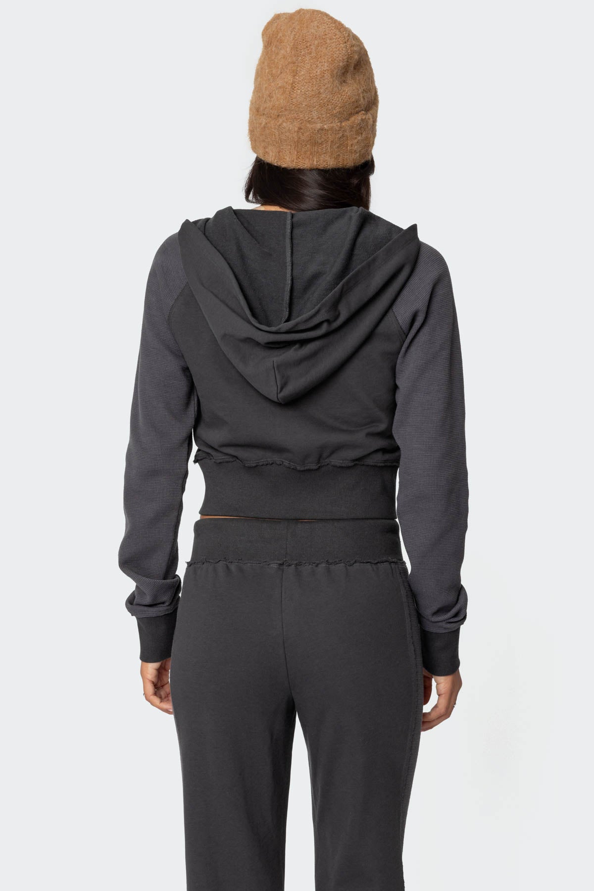 Chandler Waffle Zip Up Hoodie-Milans Time
