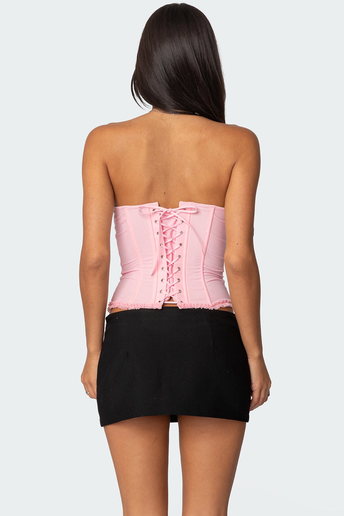 Deirdre Mesh Lace Up Corset-Milans Time