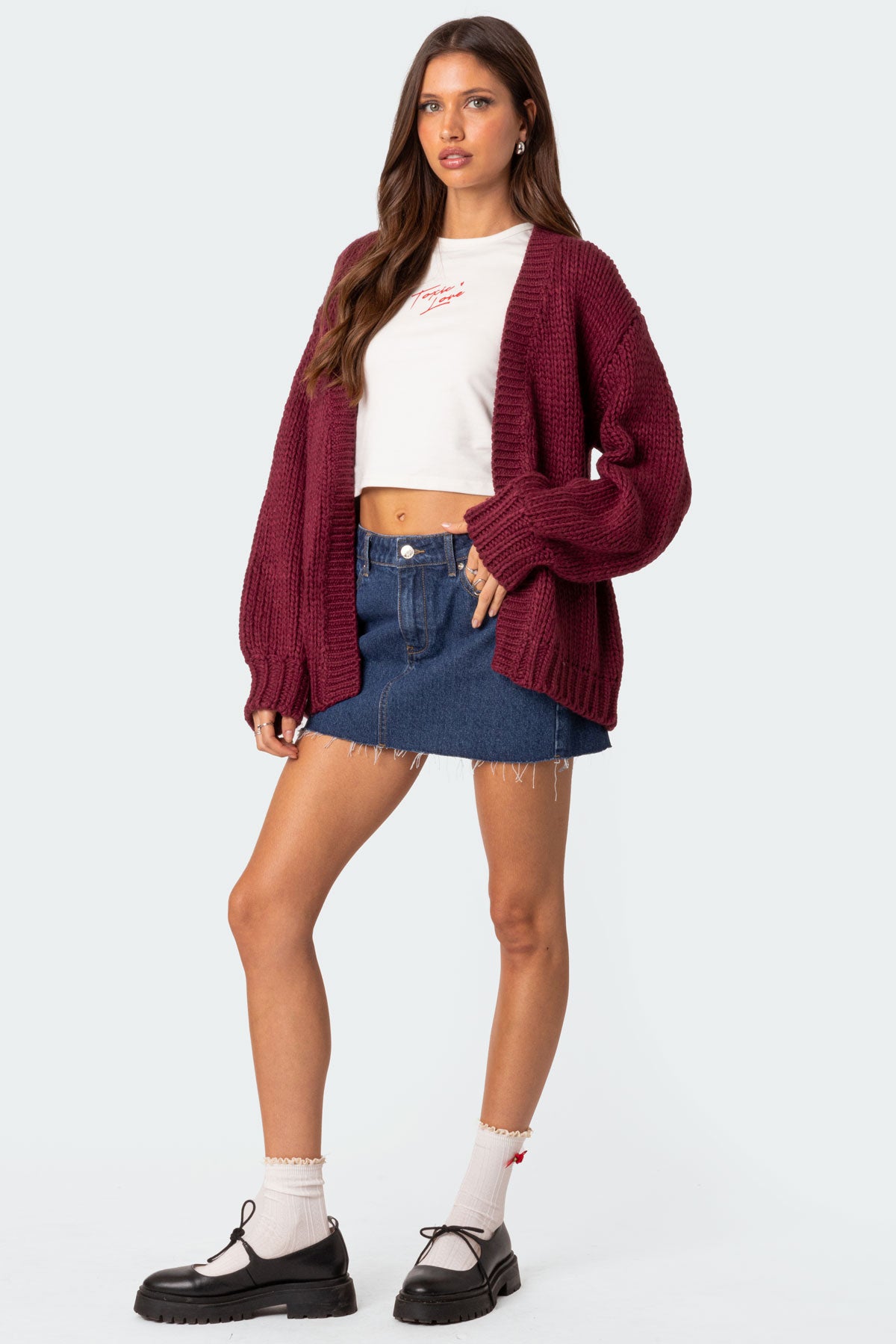 Anina Oversized Knit Cardigan-Milans Time