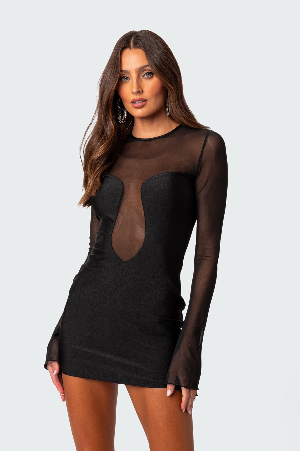 Saanvi Mesh Mini Dress-Milans Time