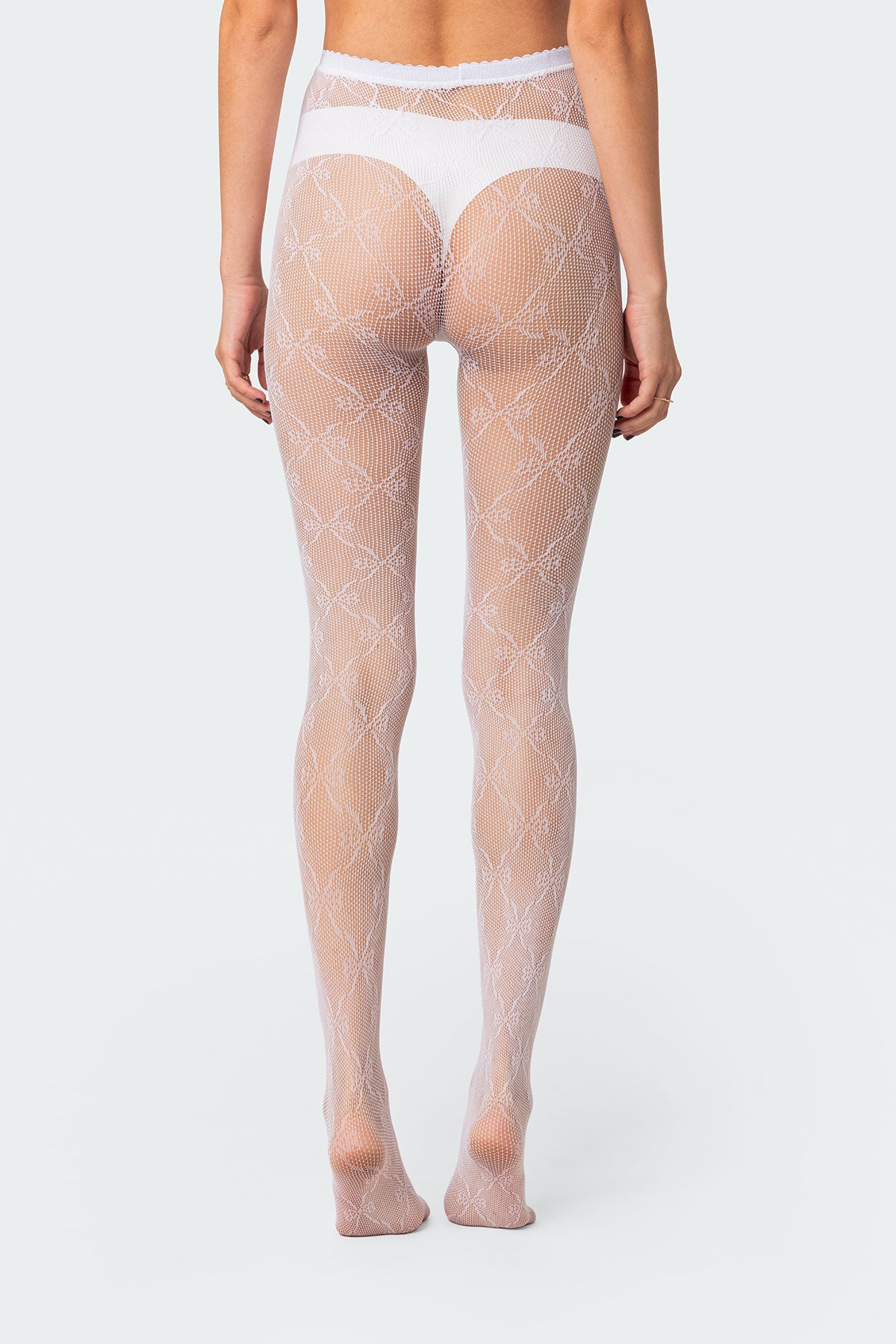Embroidered Lacey Tights-Milans Time