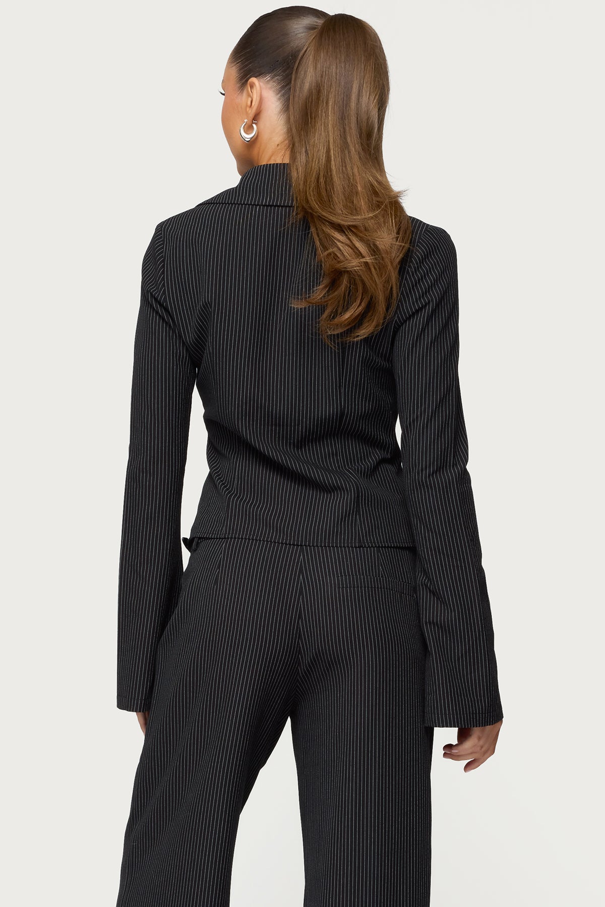 Pinstripe Tailored Button Up Shirt-Milans Time