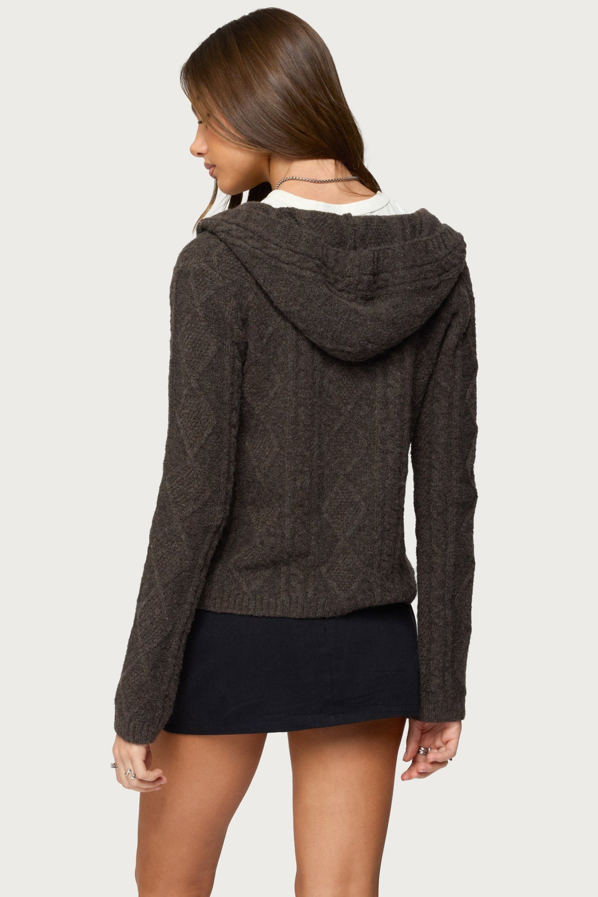 Jayla Hooded Cable Knit Cardigan-Milans Time
