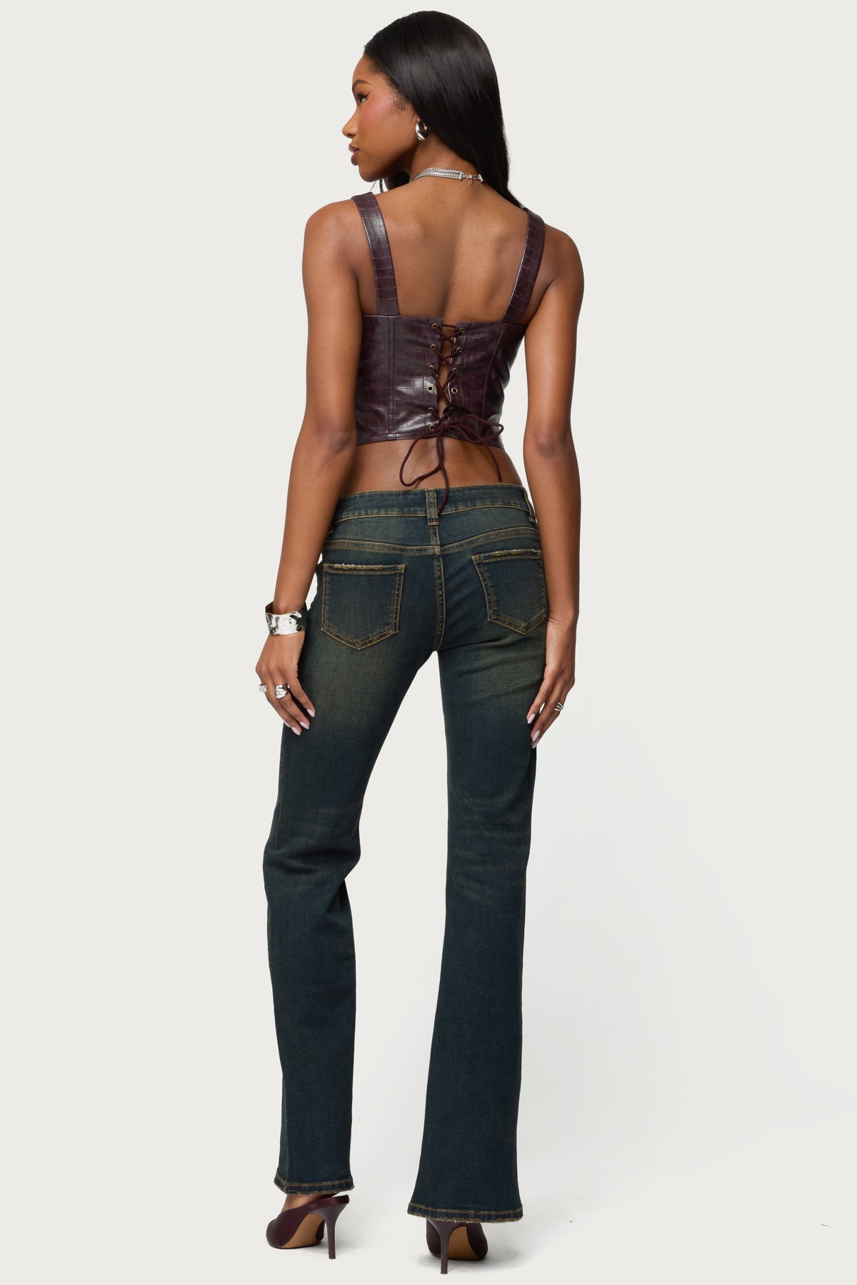 Shana Faux Croc Corset-Milans Time