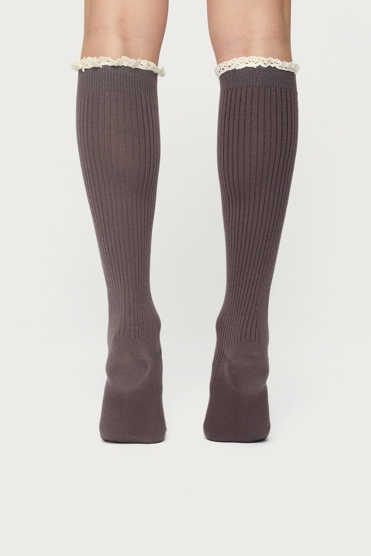 Lacey Ruffle Knee High Socks-Milans Time