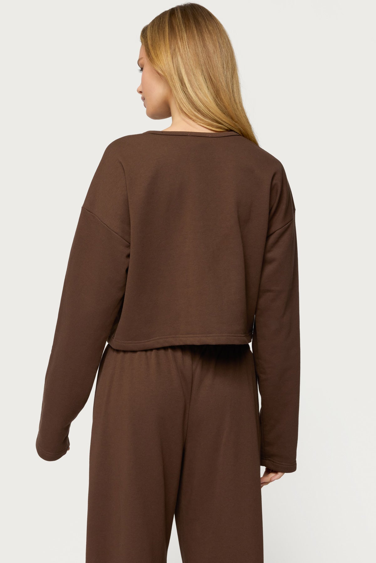 Binah Oversized French Terry Button Up Sweatshirt-Milans Time