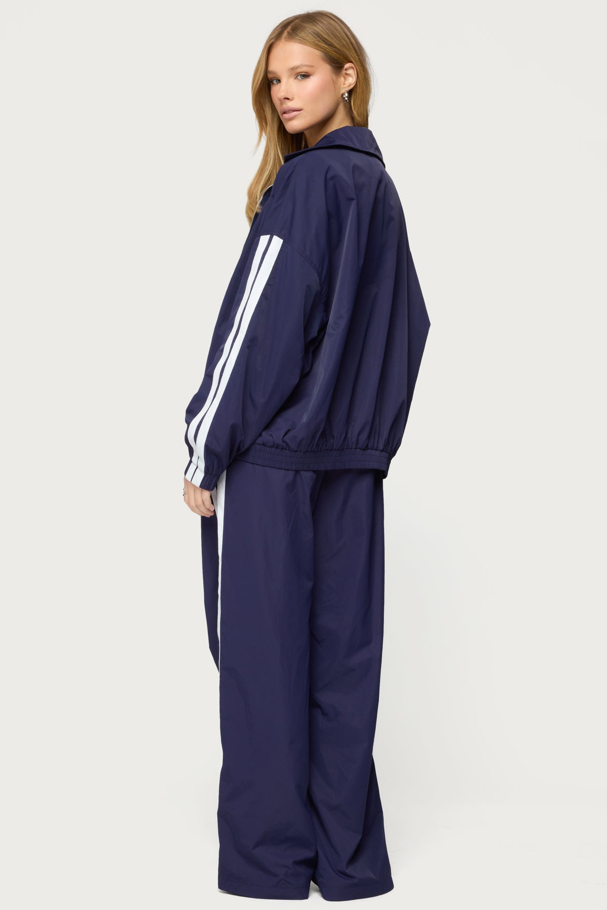 Kieran Stripey Nylon Track Jacket-Milans Time