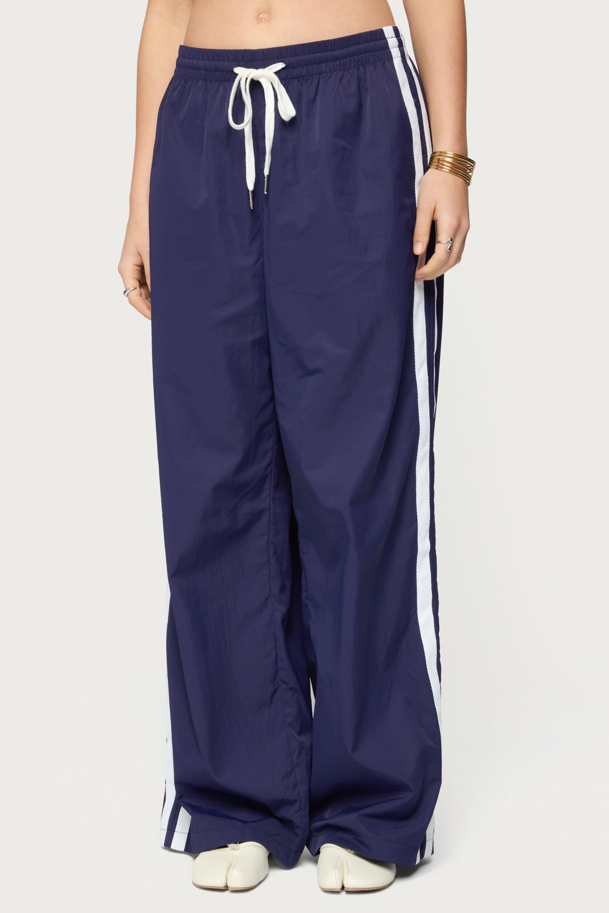 Kieran Stripey Nylon Track Pants-Milans Time