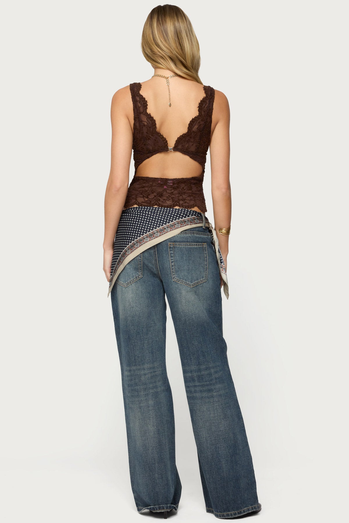 Araura Lace Velvet Floral Top-Milans Time