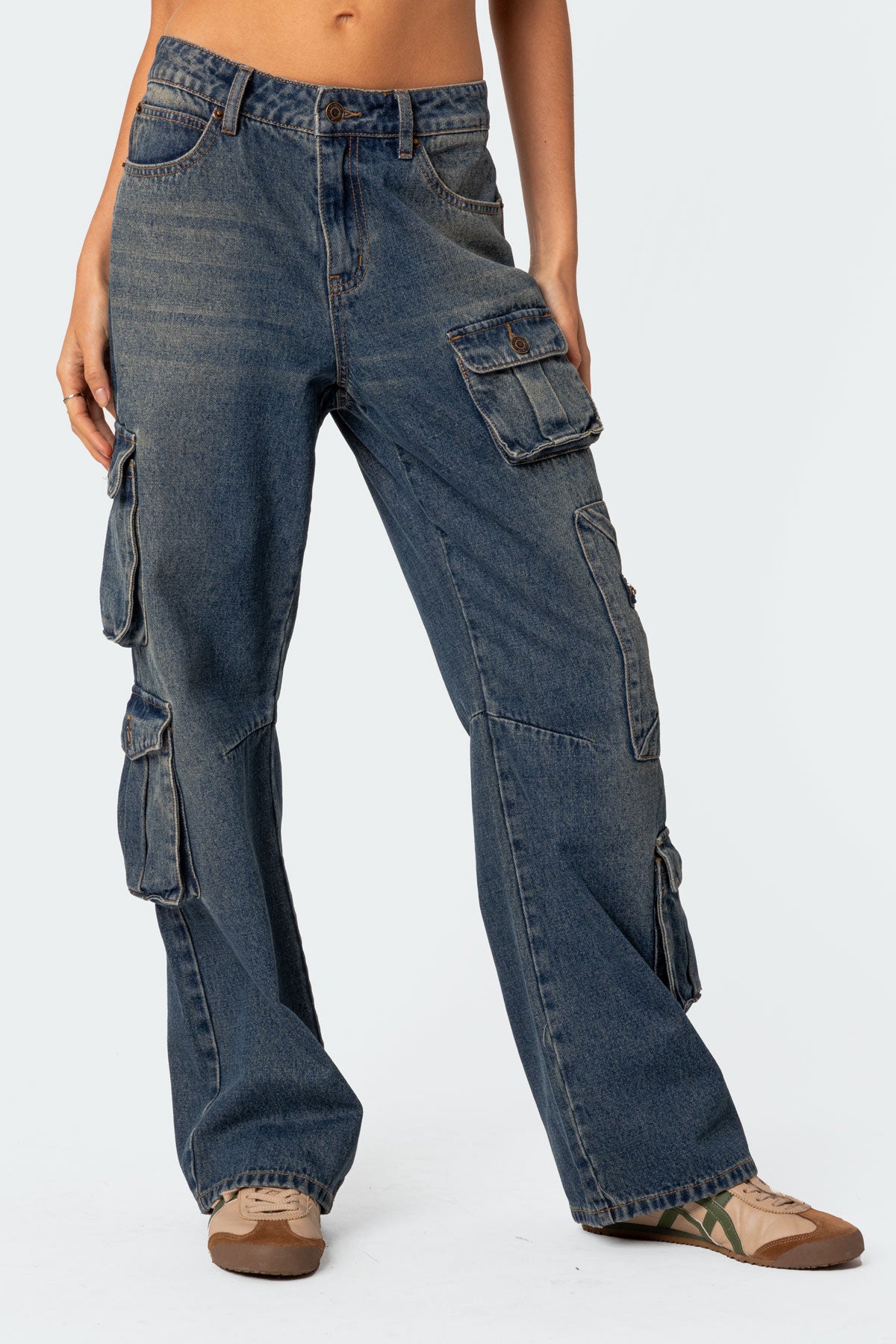 Adana Low Rise Baggy Cargo Jeans-Milans Time