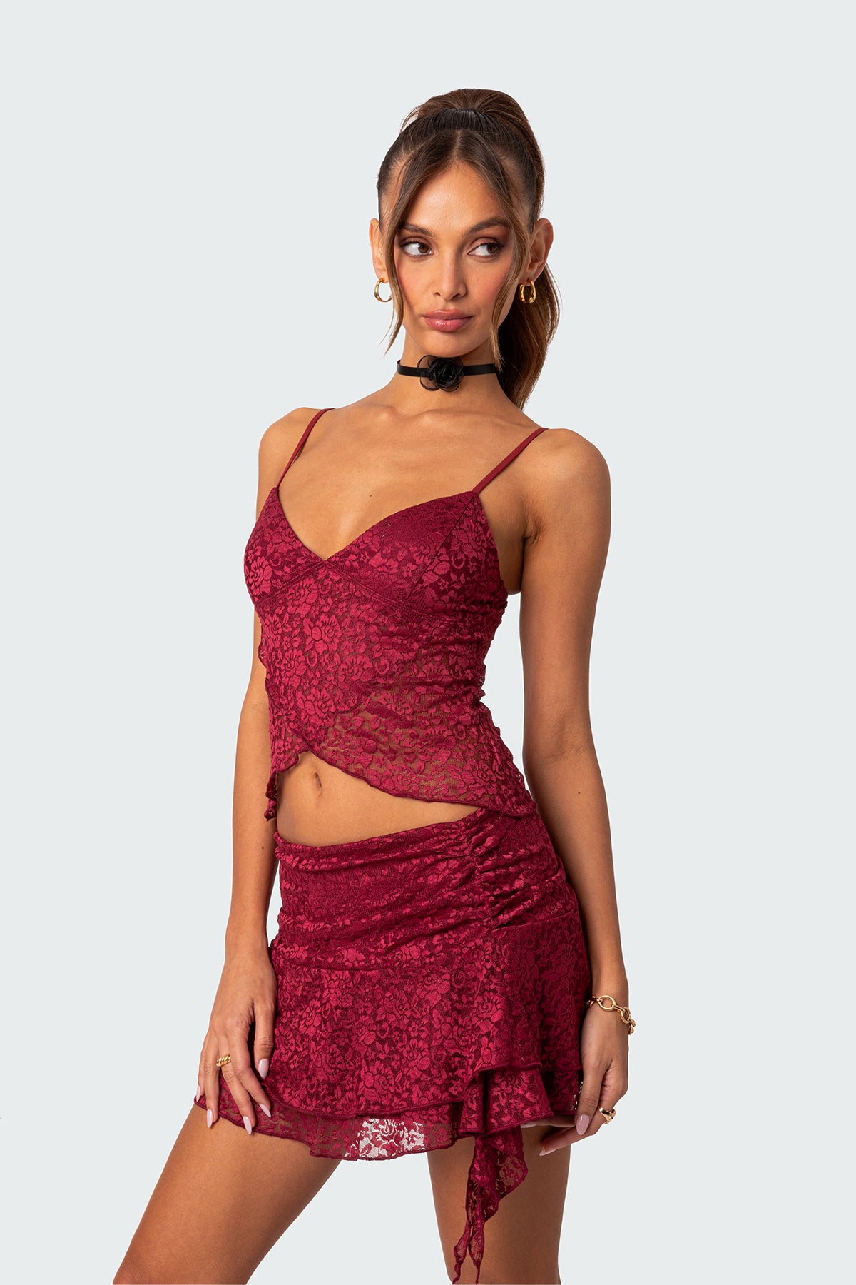 Ruby Sheer Lace Tank Top-Milans Time