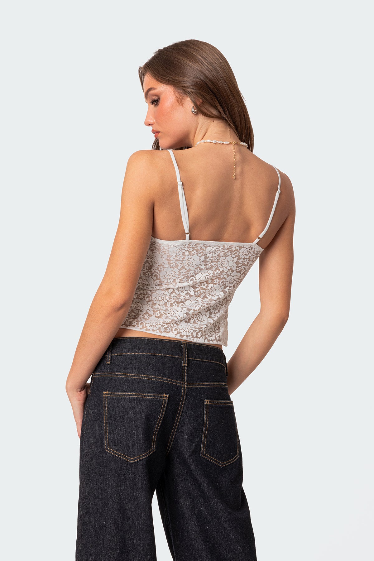 Ruby sheer lace tank top-Milans Time