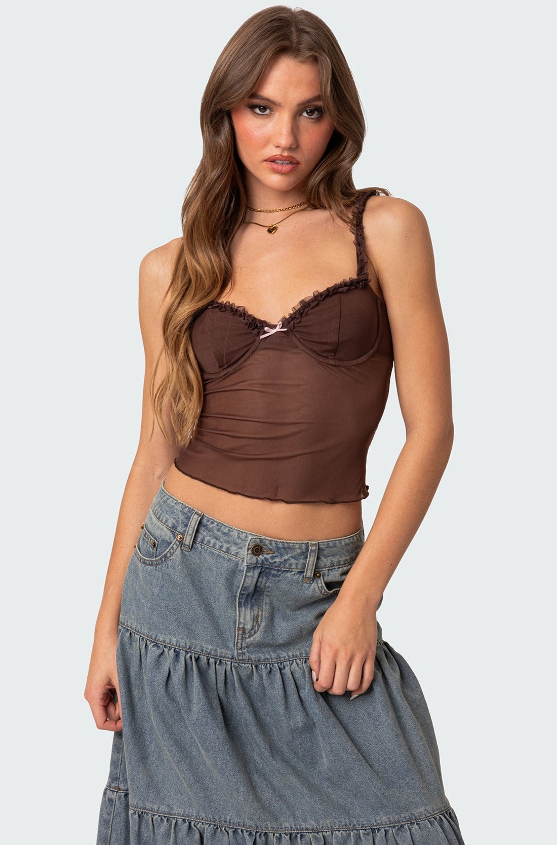 Mercy Sheer Mesh Bra Top-Milans Time