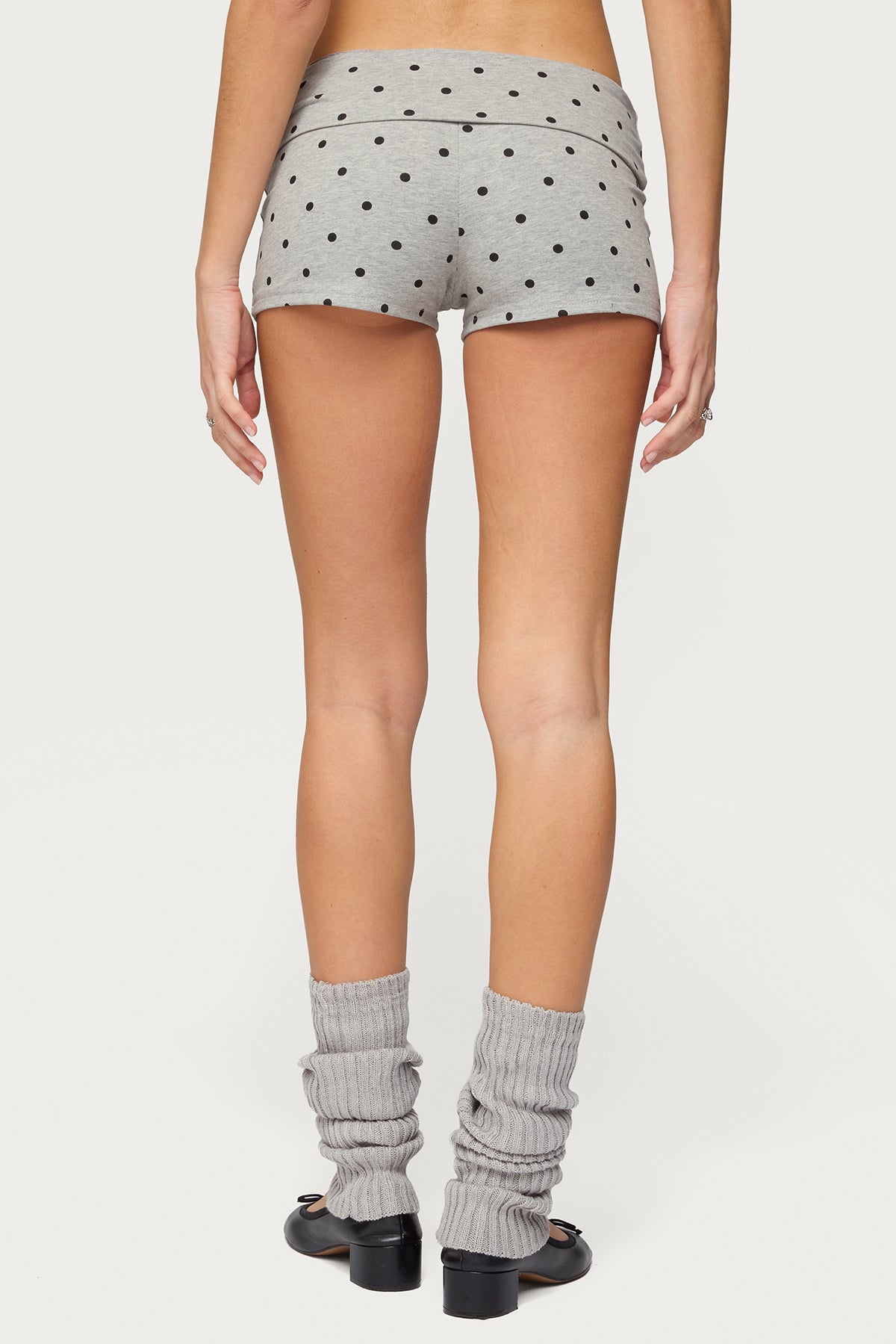 Chelsie Polka Dot Foldover Shorts-Milans Time