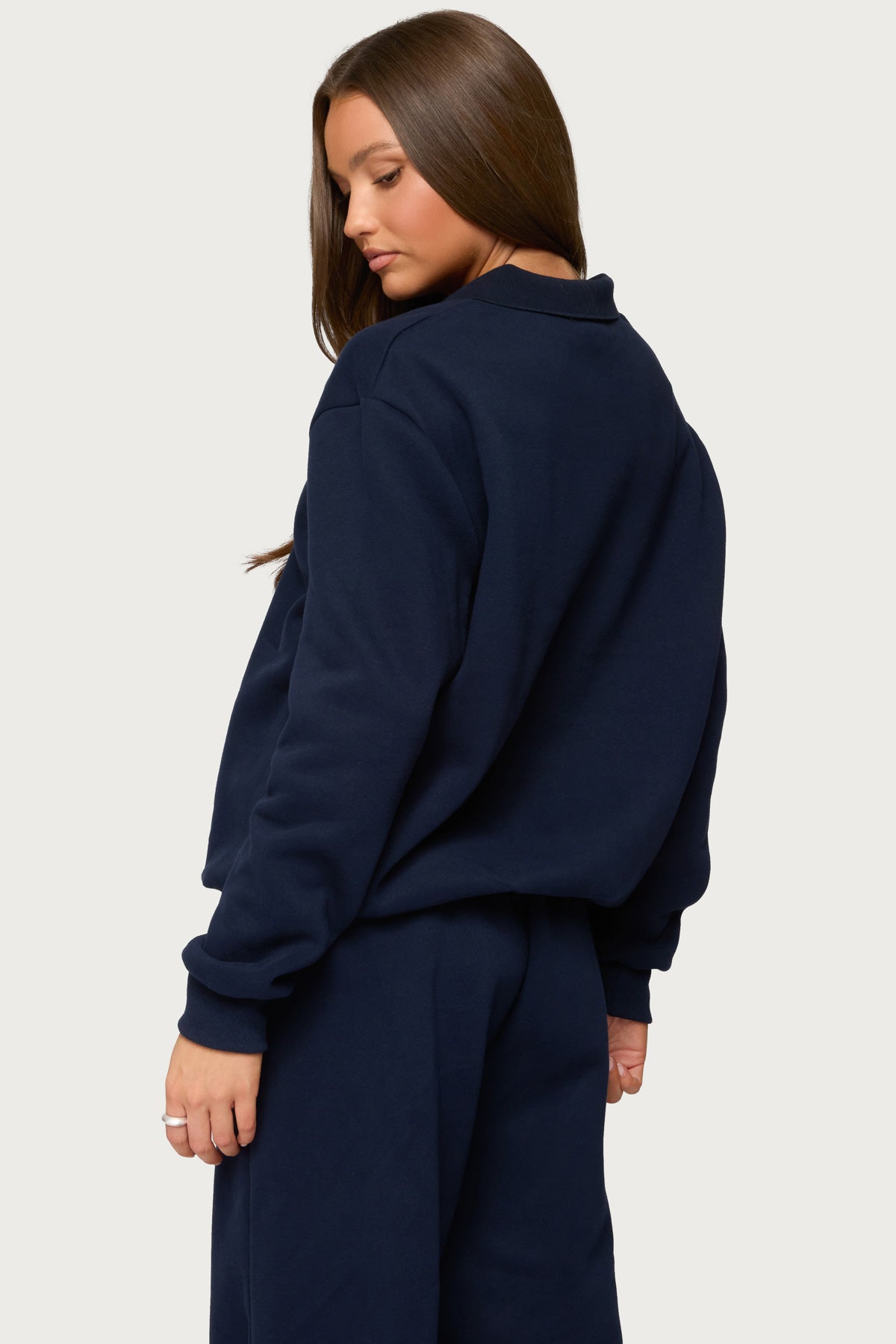 Jayce Oversized Milans Time Polo Sweatshirt-Milans Time